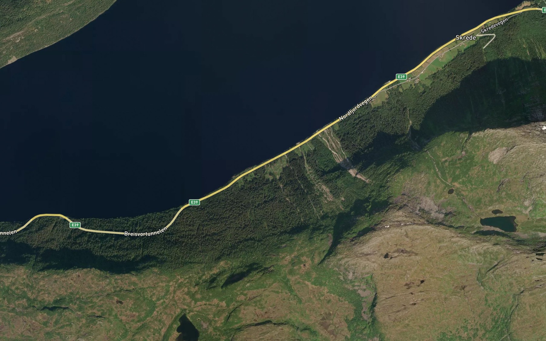 Satellite map of the Setregjolet