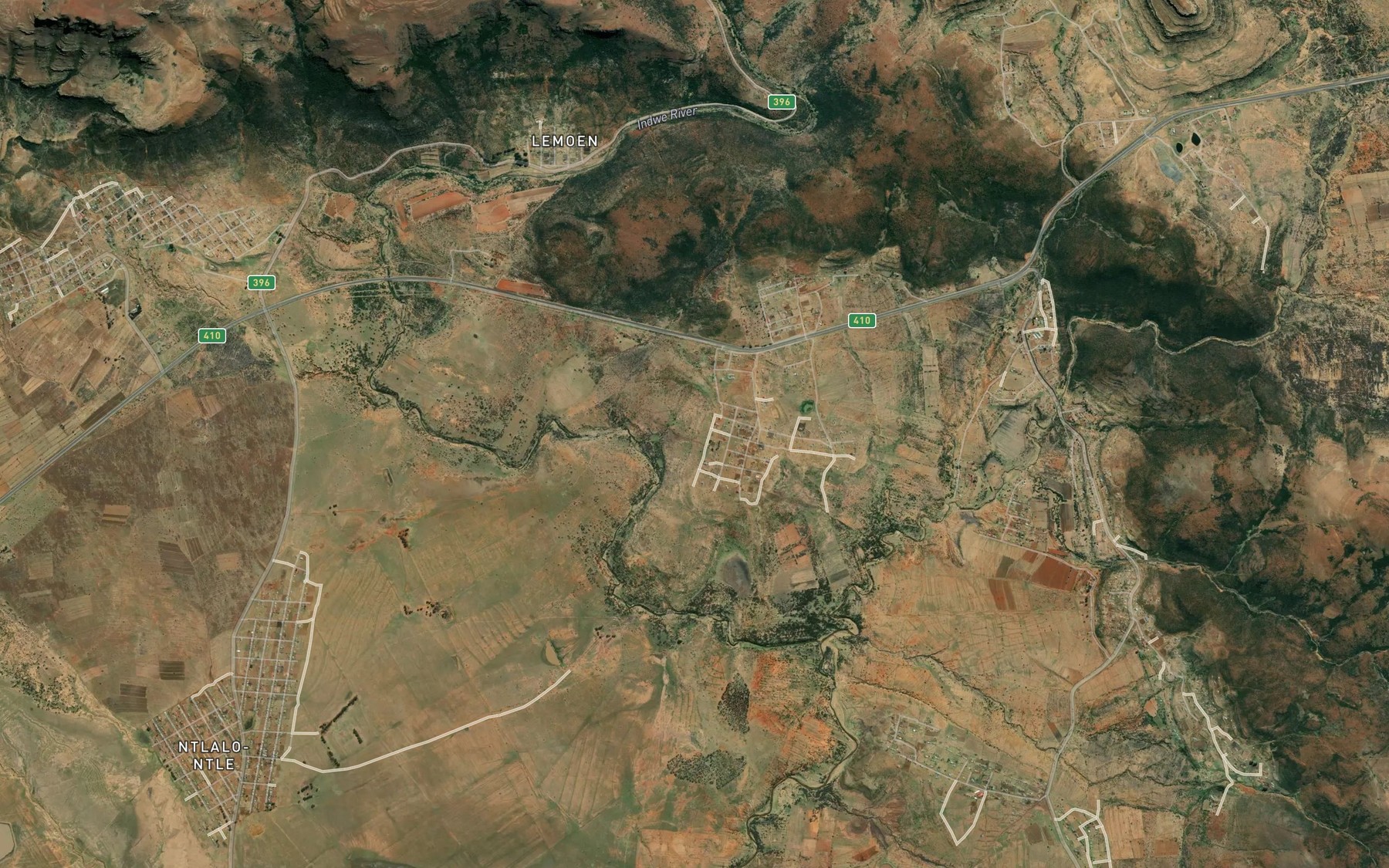 Satellite map of the Ndwana