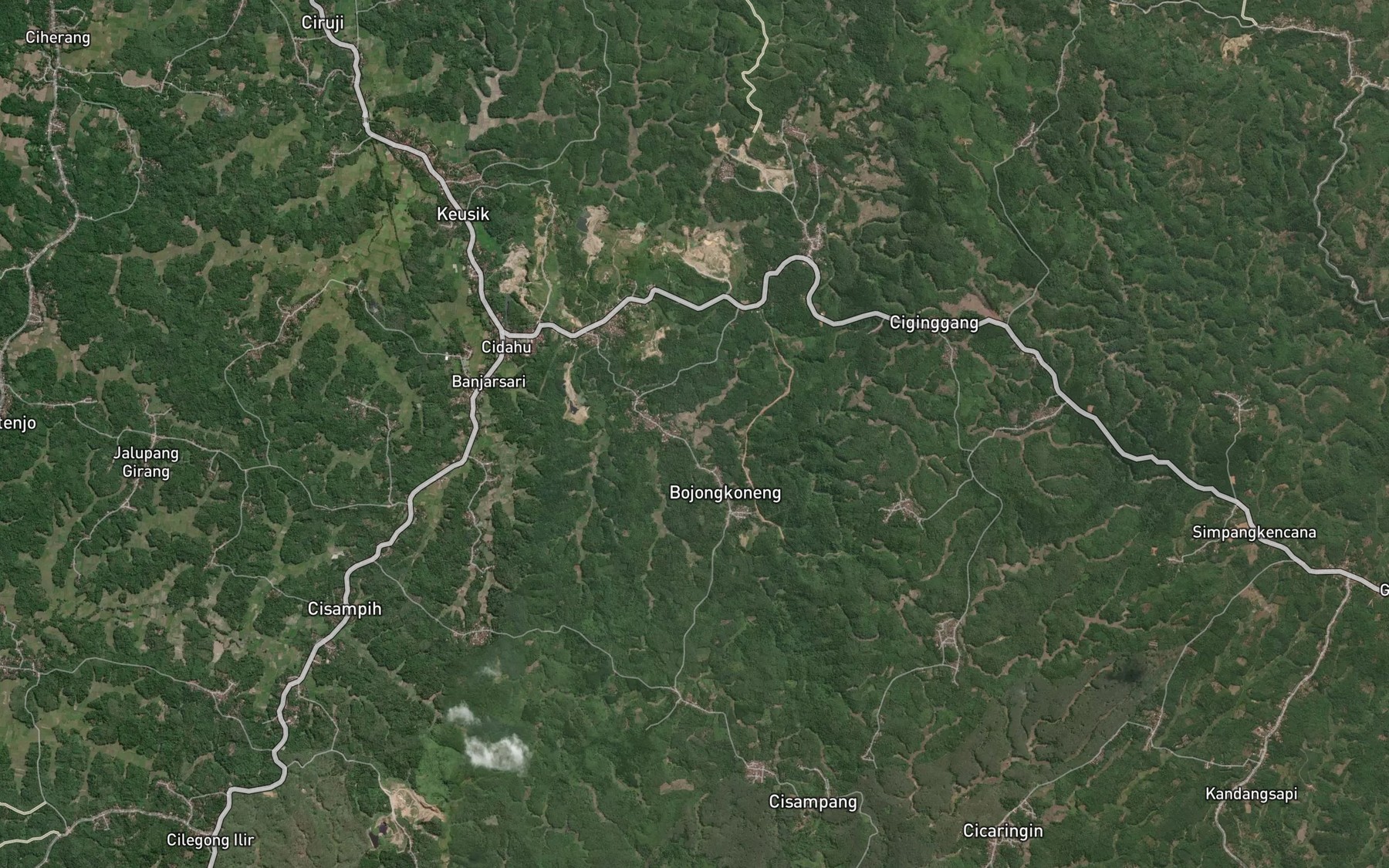 Satellite map of the Ci Beusi