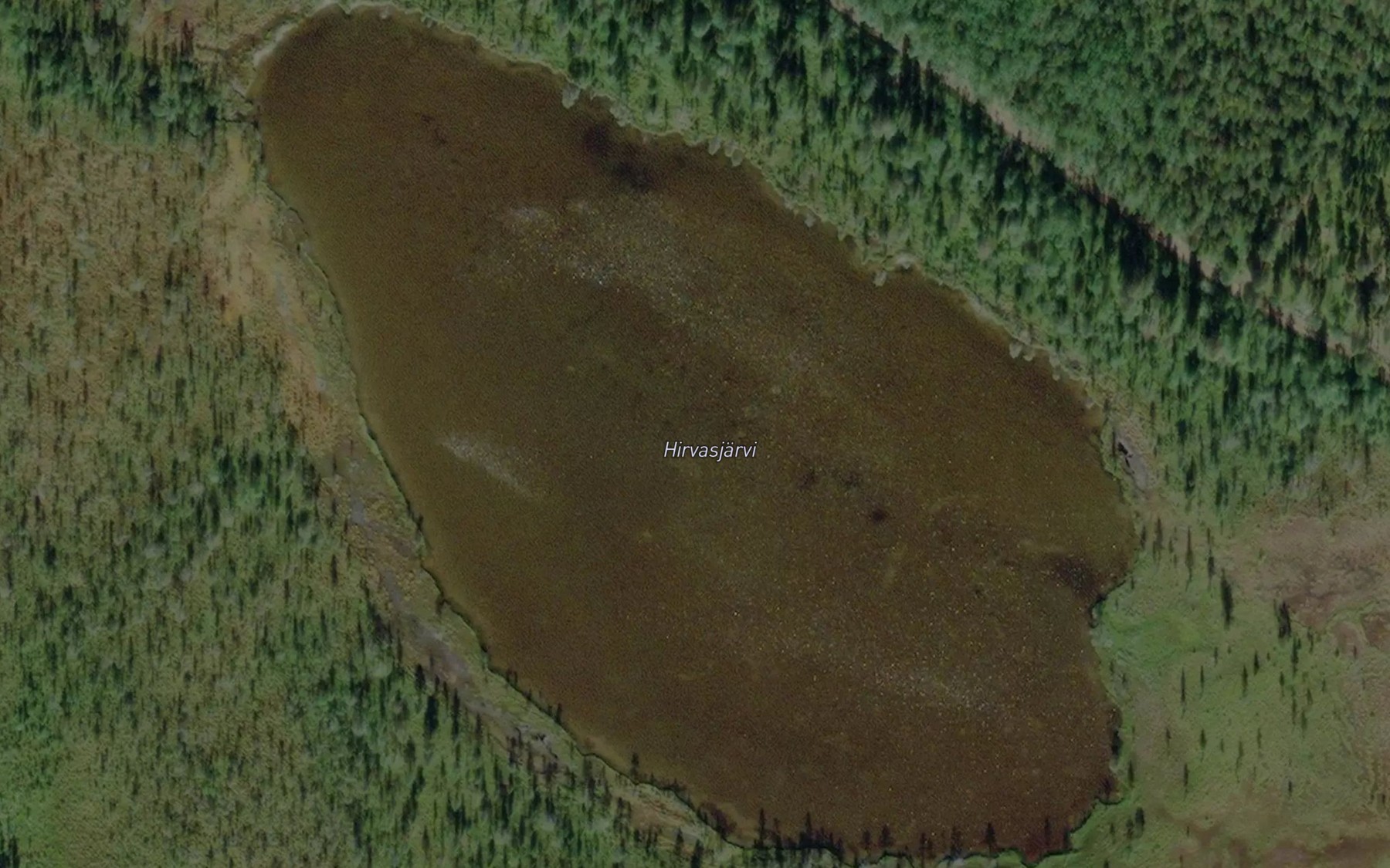 Satellite map of the Hirvasjarvi