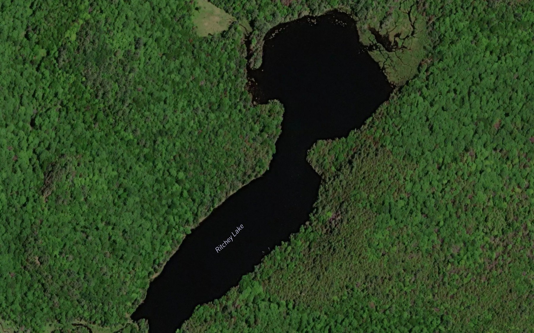 Satellite map of the Ritchey Lake