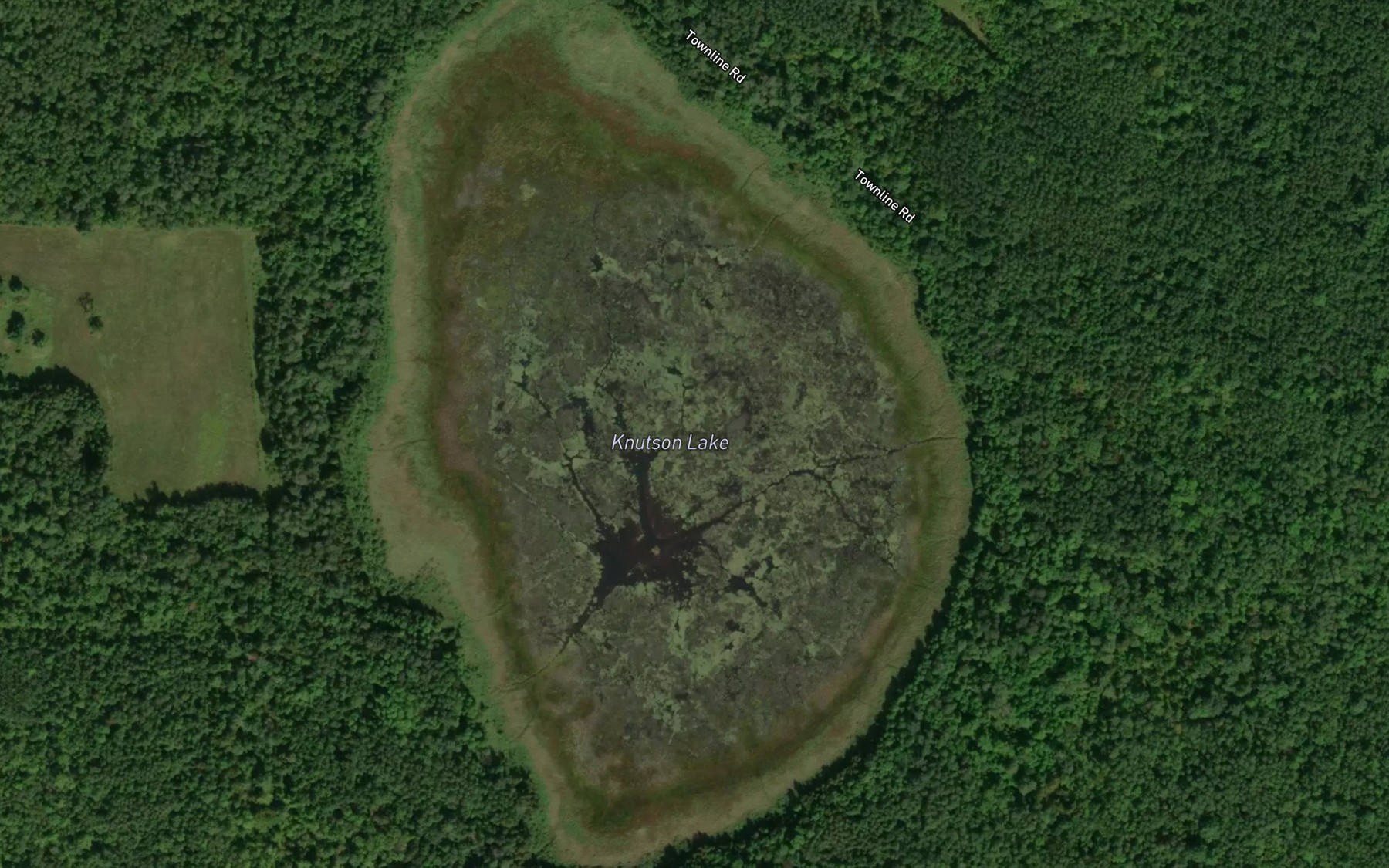 Satellite map of the Knutson Lake