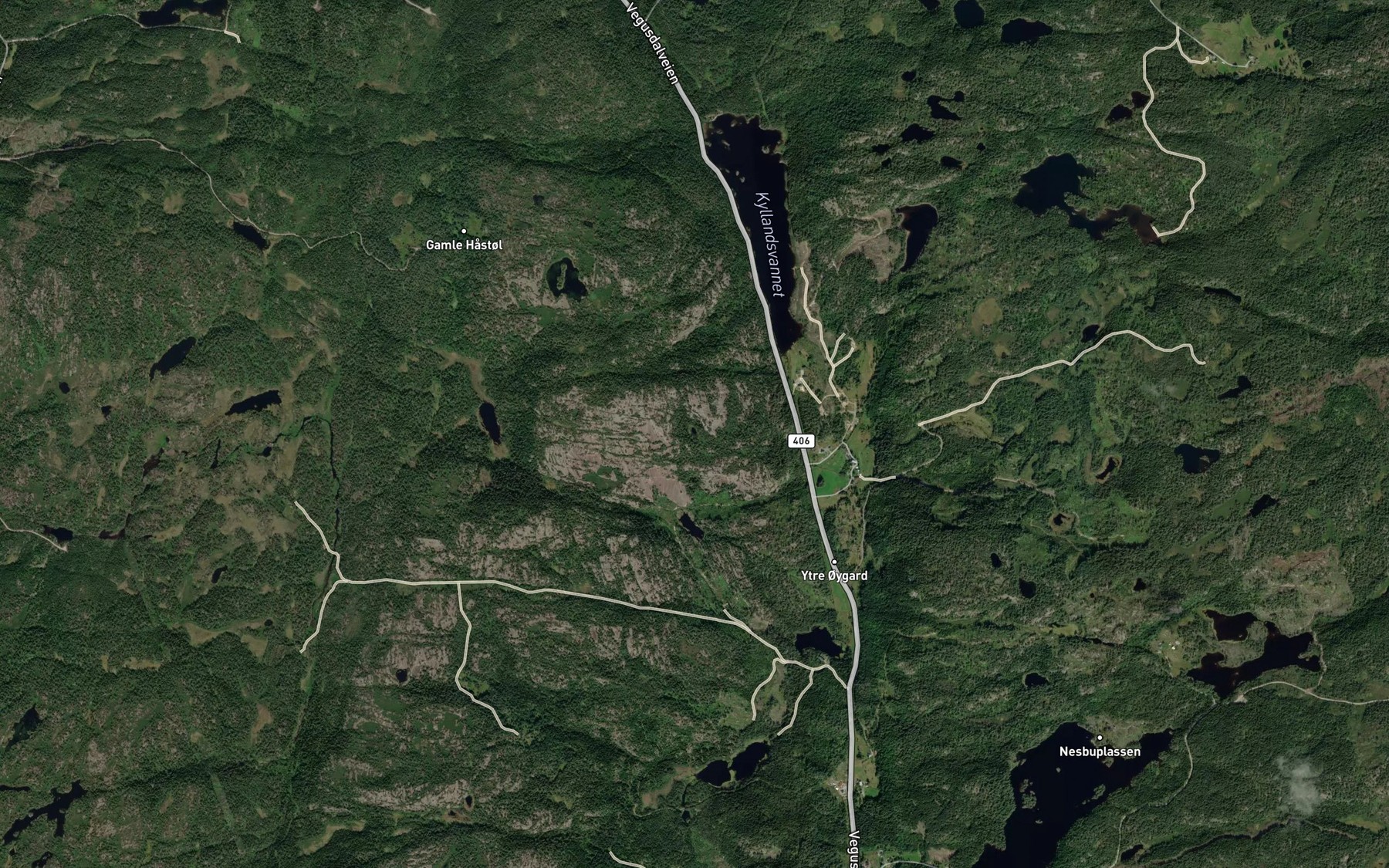 Satellite map of the Hellertjonn
