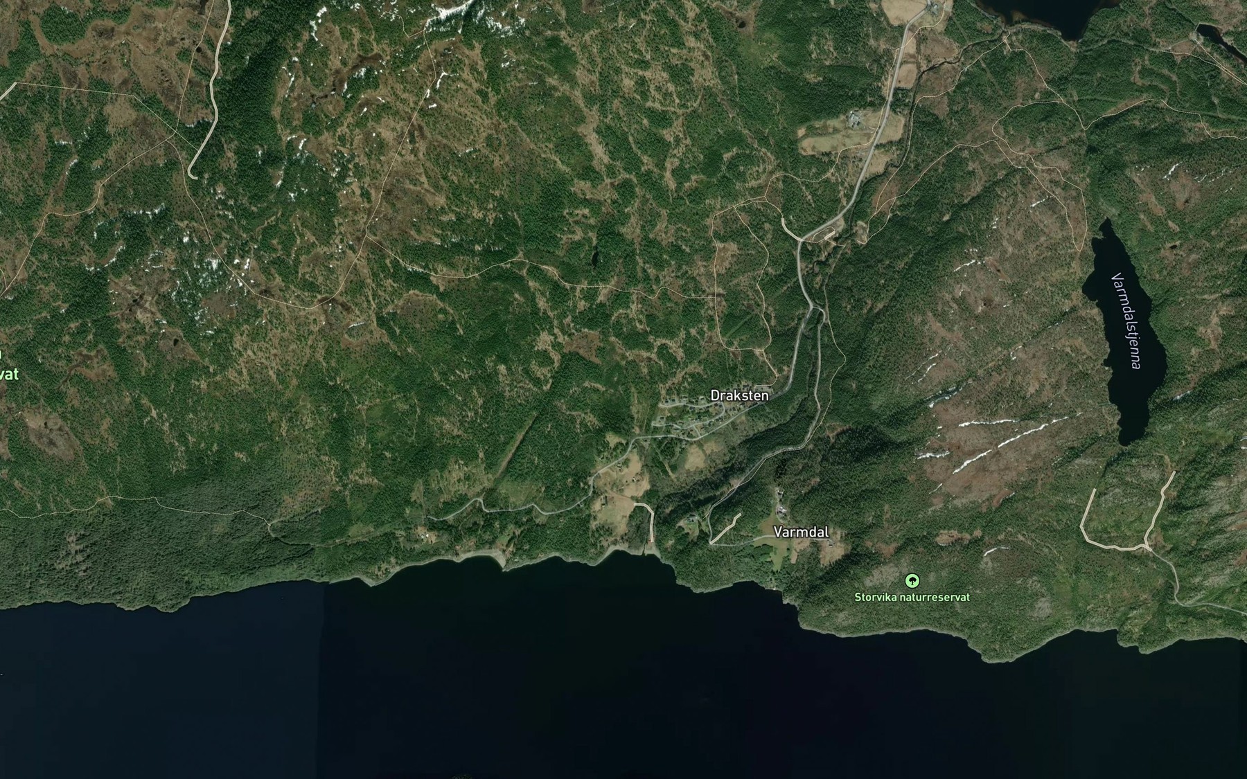Satellite map of the Aundalsbekken