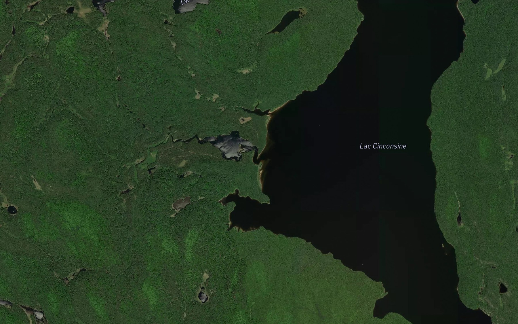 Satellite map of the Ruisseau Bordeleau