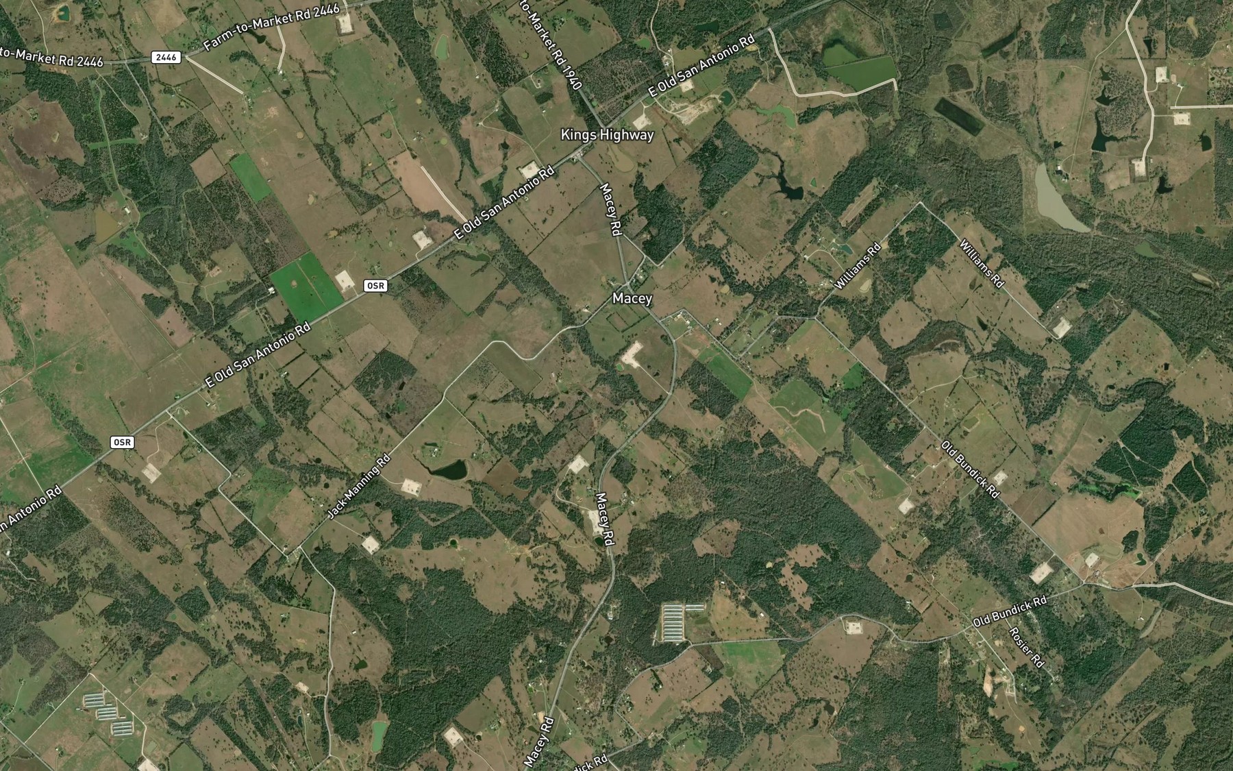 Satellite map of the Buckhorn Branch