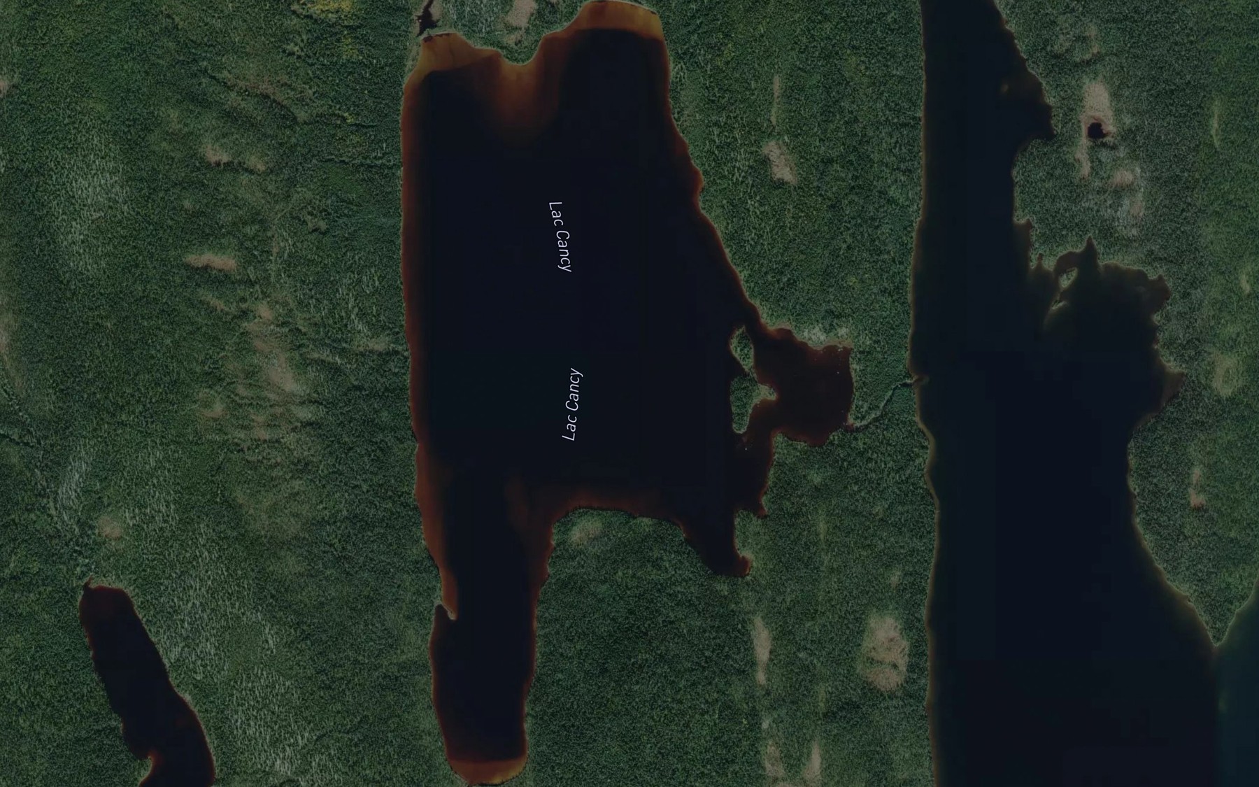 Satellite map of the Lac Cancy