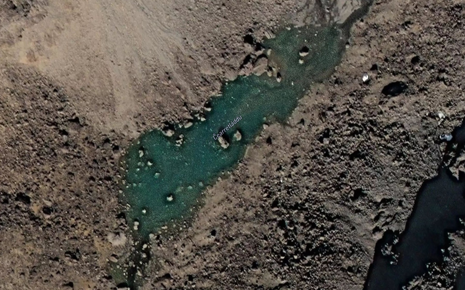 Satellite map of the Caerretladdo