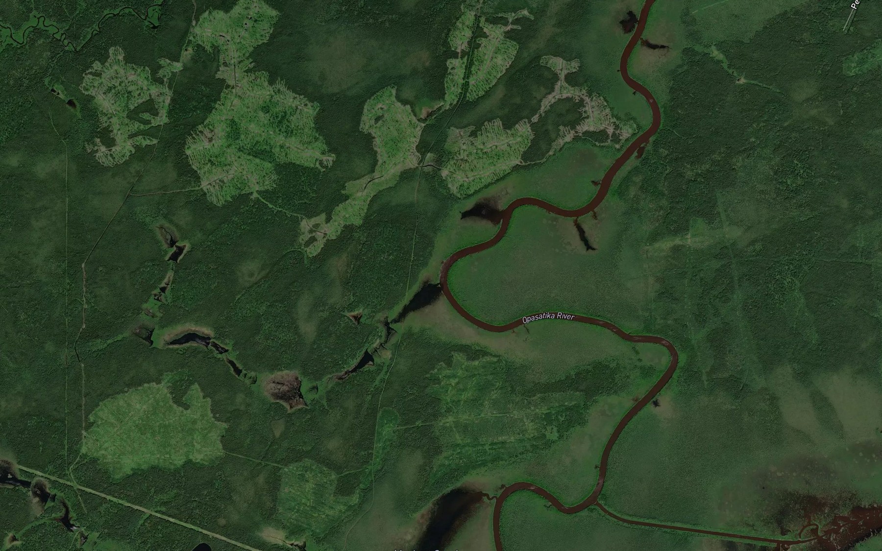 Satellite map of the Five Mile Creek