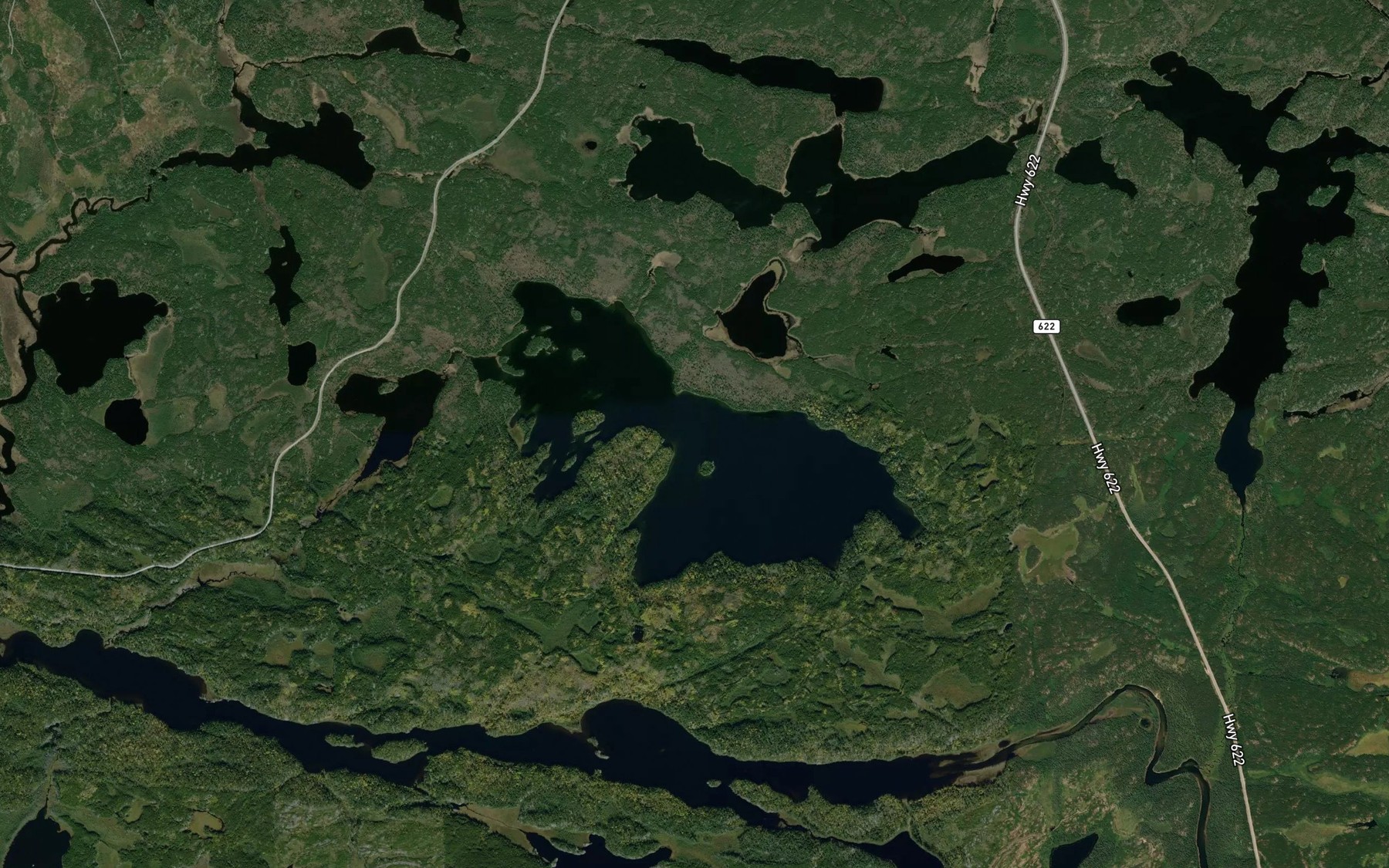 Satellite map of the Islets Lake