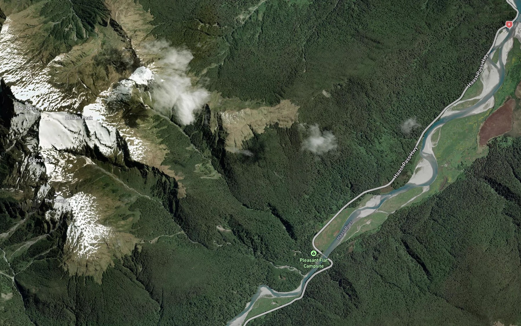 Satellite map of the Briar Creek