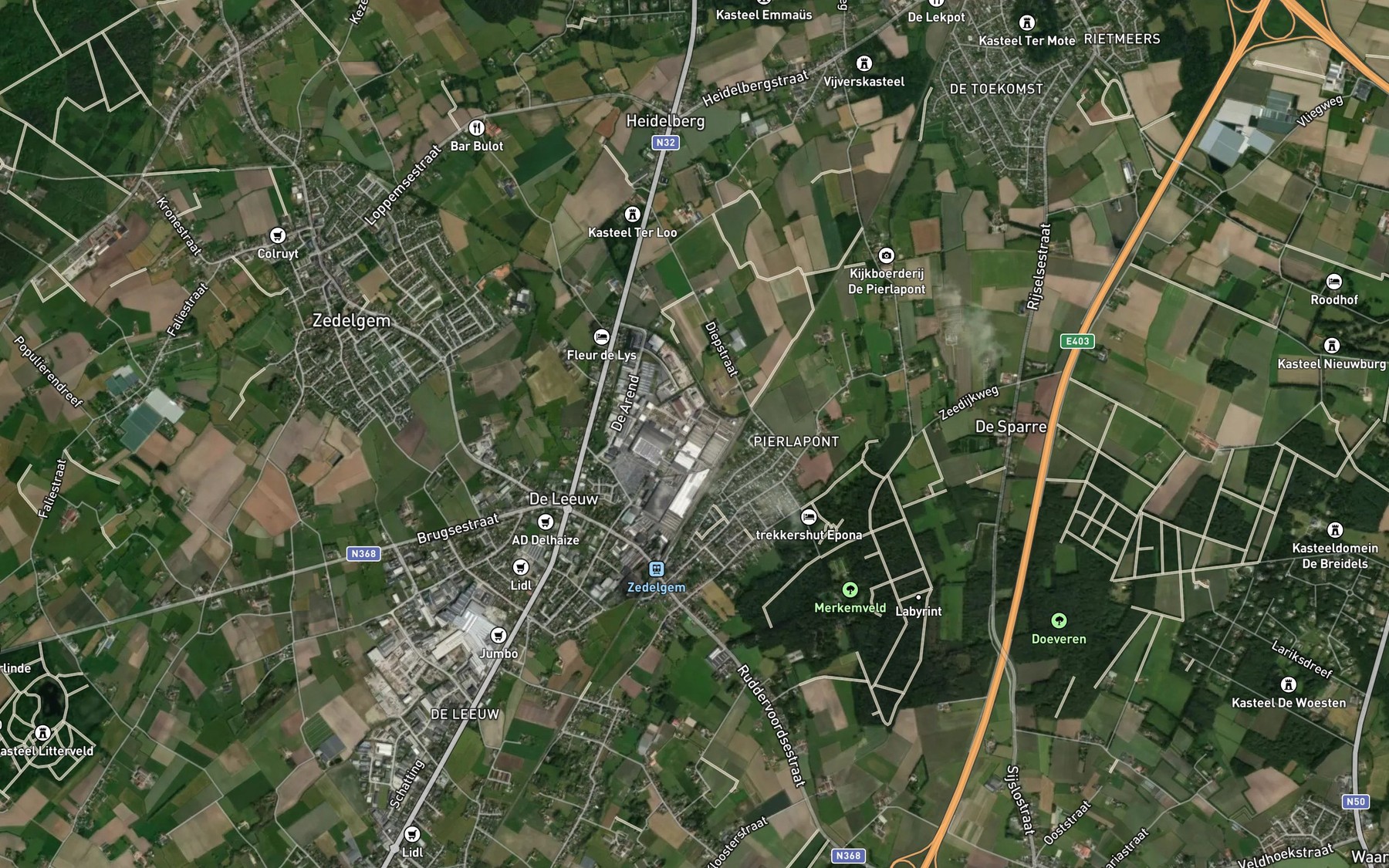 Satellite map of the Veldbeek