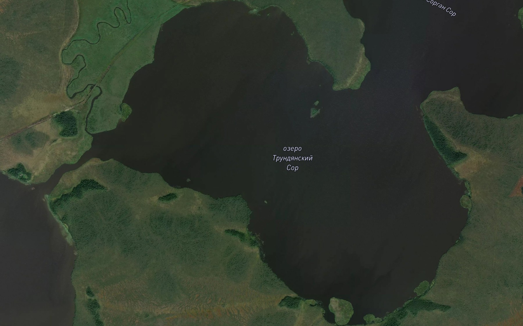 Satellite map of the Ozero Trundyannyy Sor