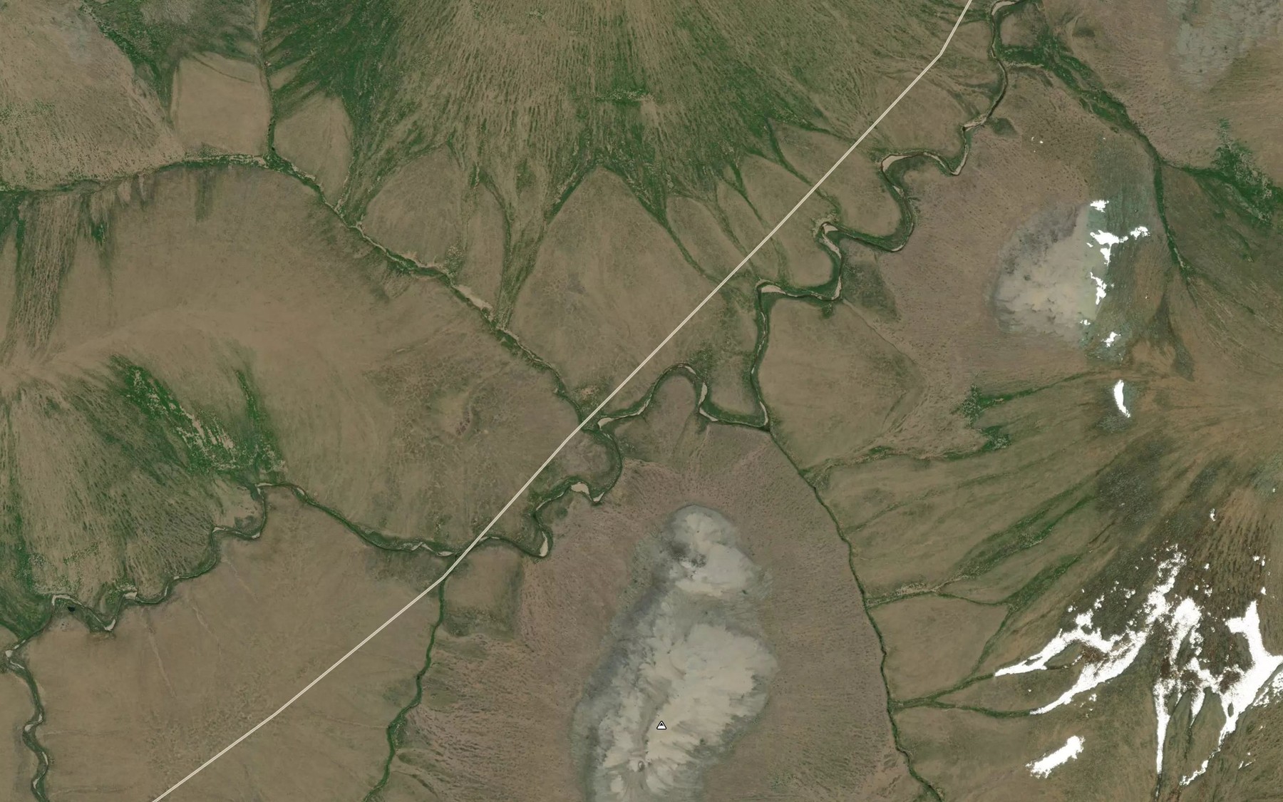Satellite map of the Saturday Creek