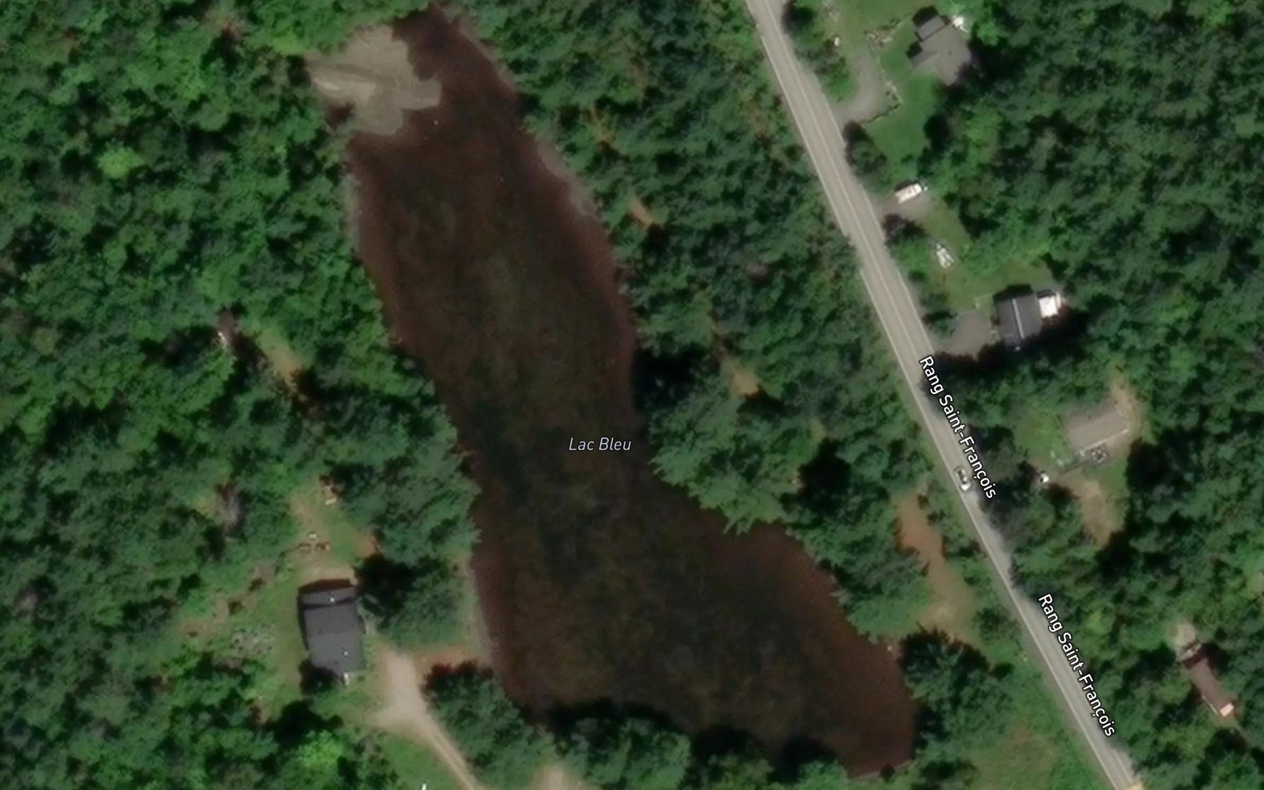 Satellite map of the Lac Bleu