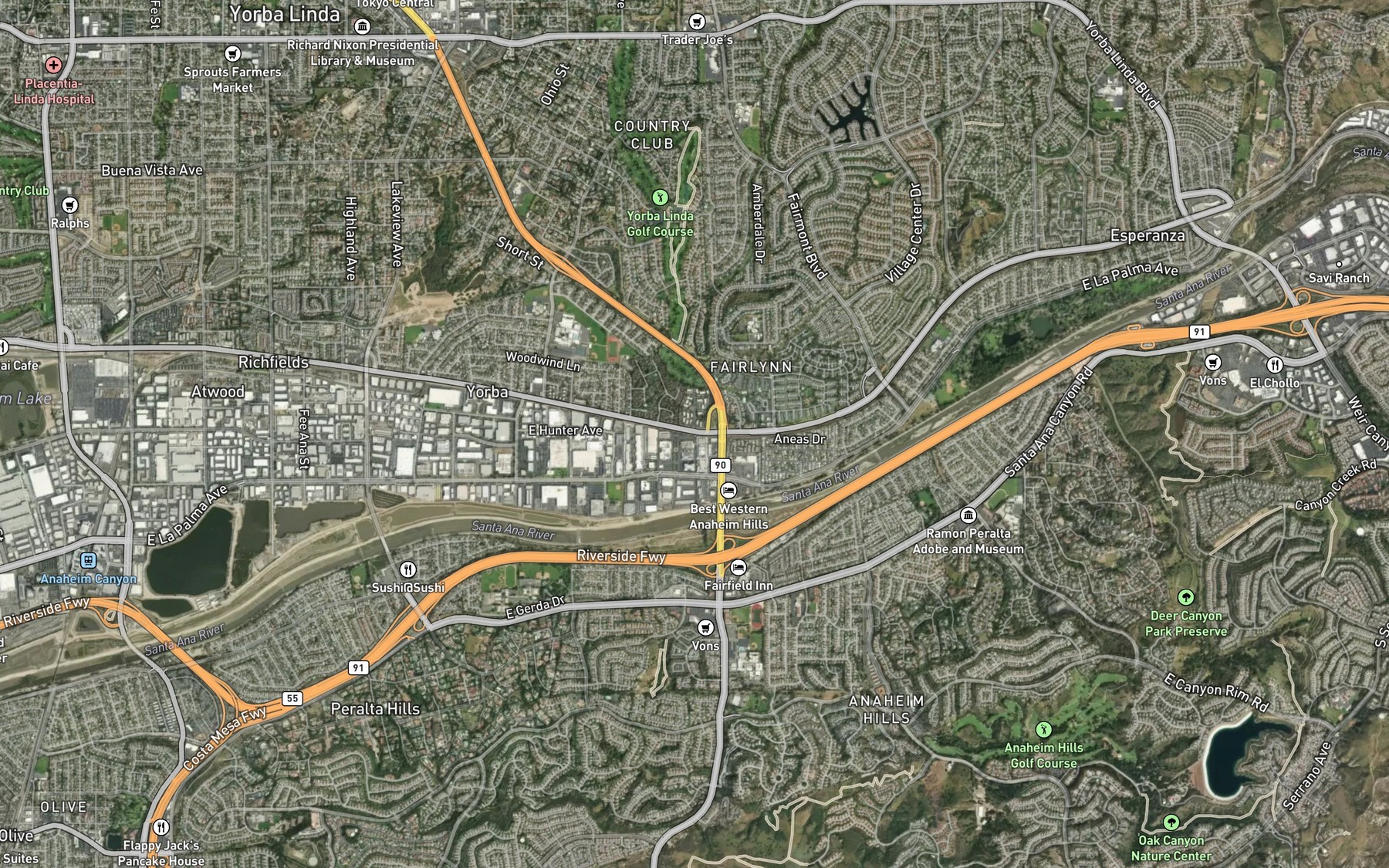Satellite map of the East Richfield Channel