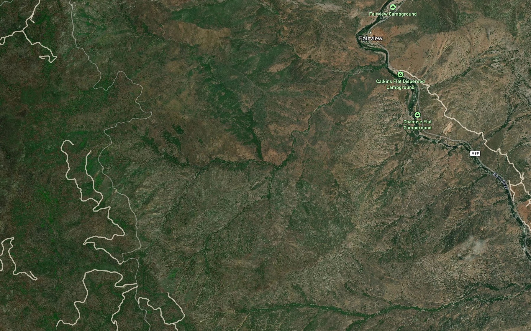 Satellite map of the Speas Creek
