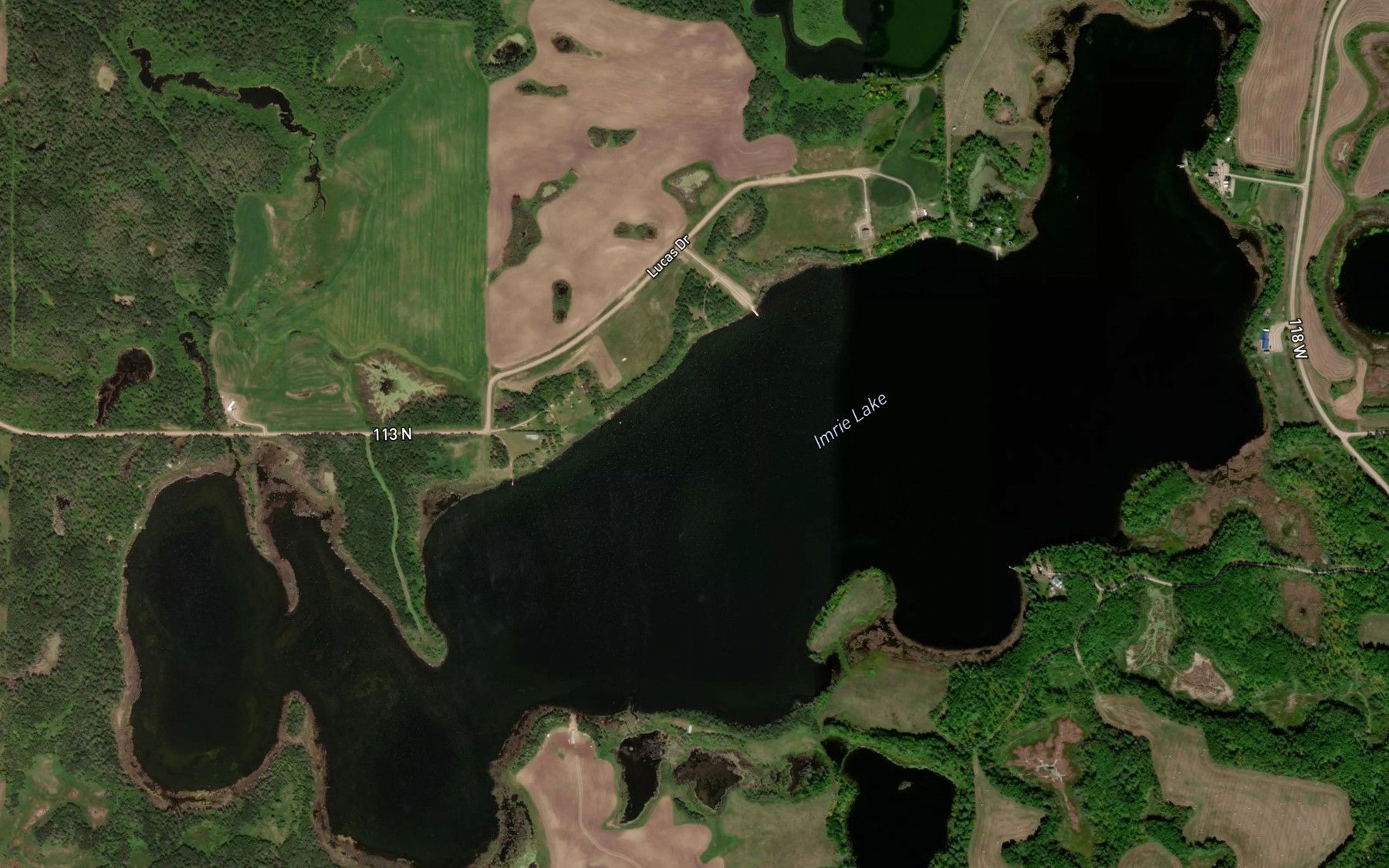 Satellite map of the Imrie Lake
