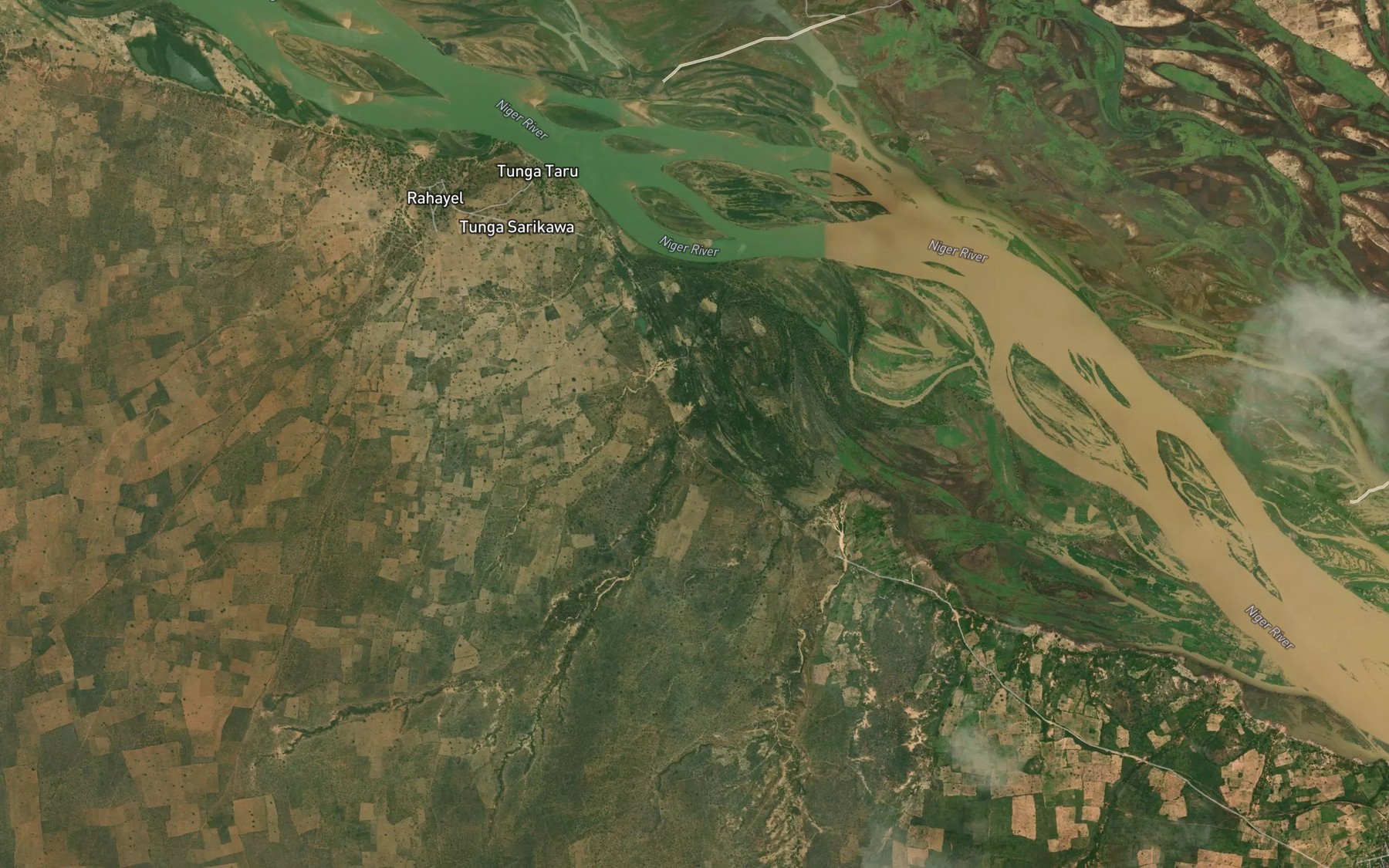 Satellite map of the River Ligwana