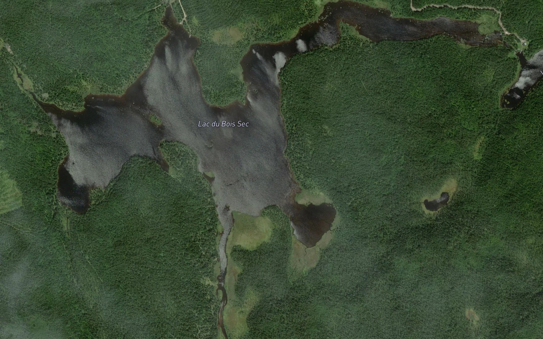 Satellite map of the Lac du Bois Sec