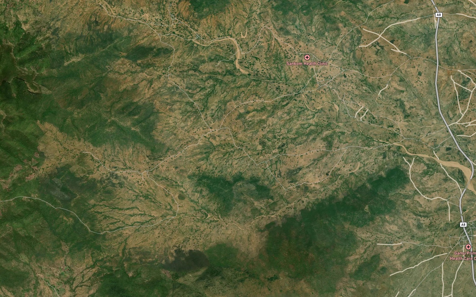 Satellite map of the RiverSam
