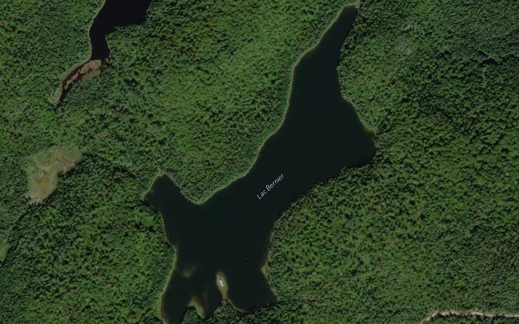Satellite map of the Lac Bernier