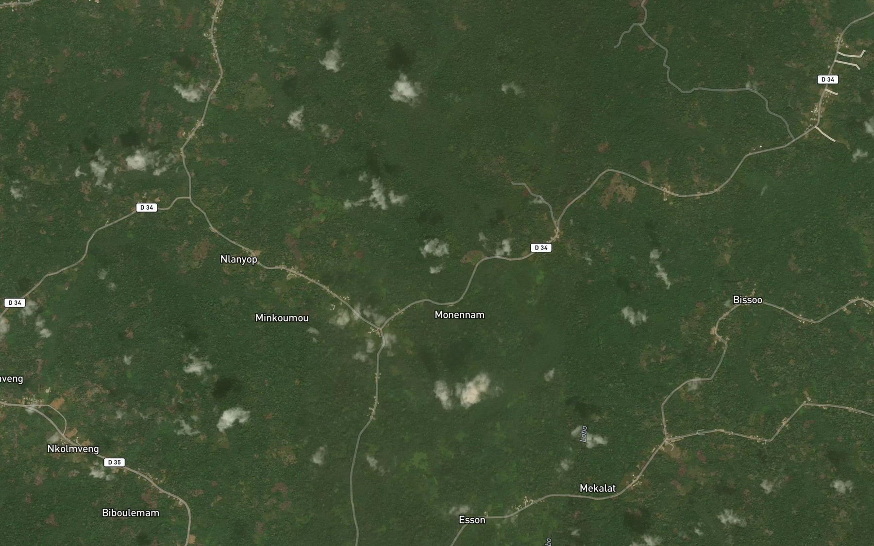 Satellite map of the Esie