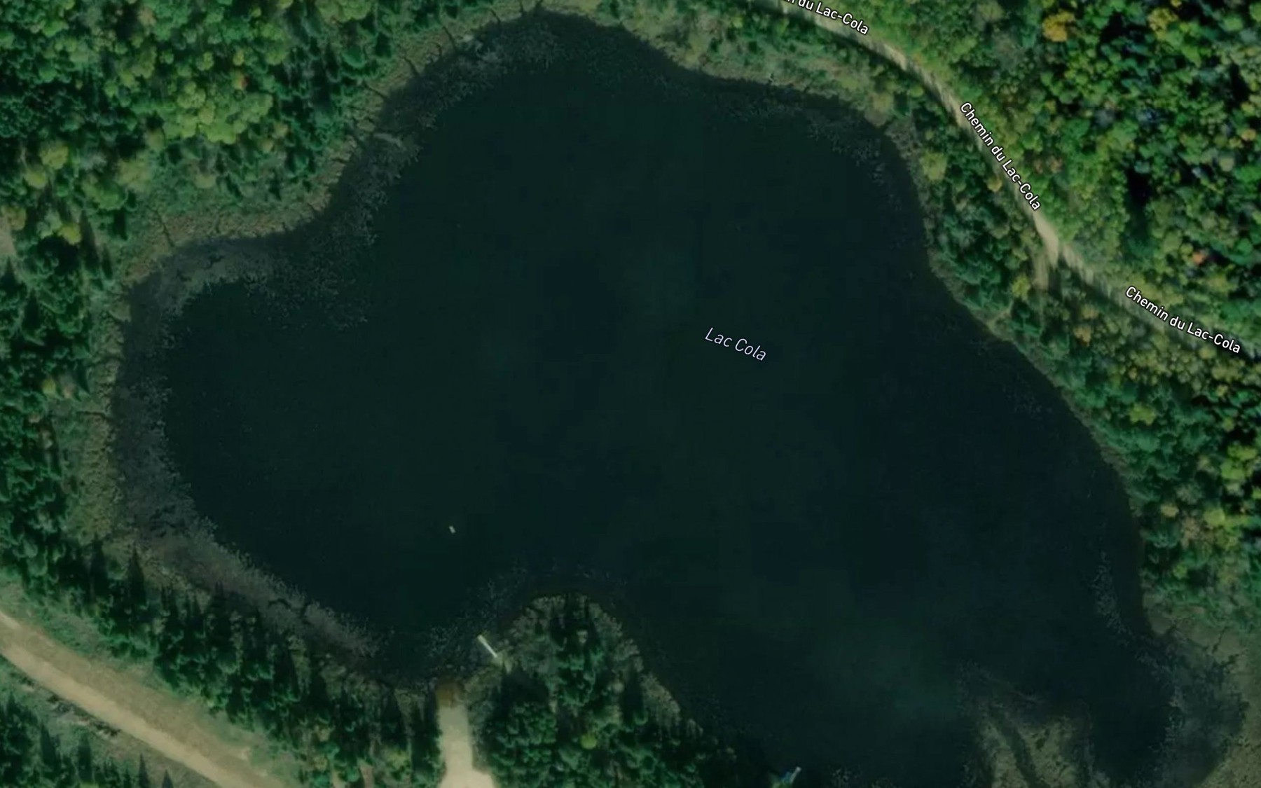 Satellite map of the Lac Cola
