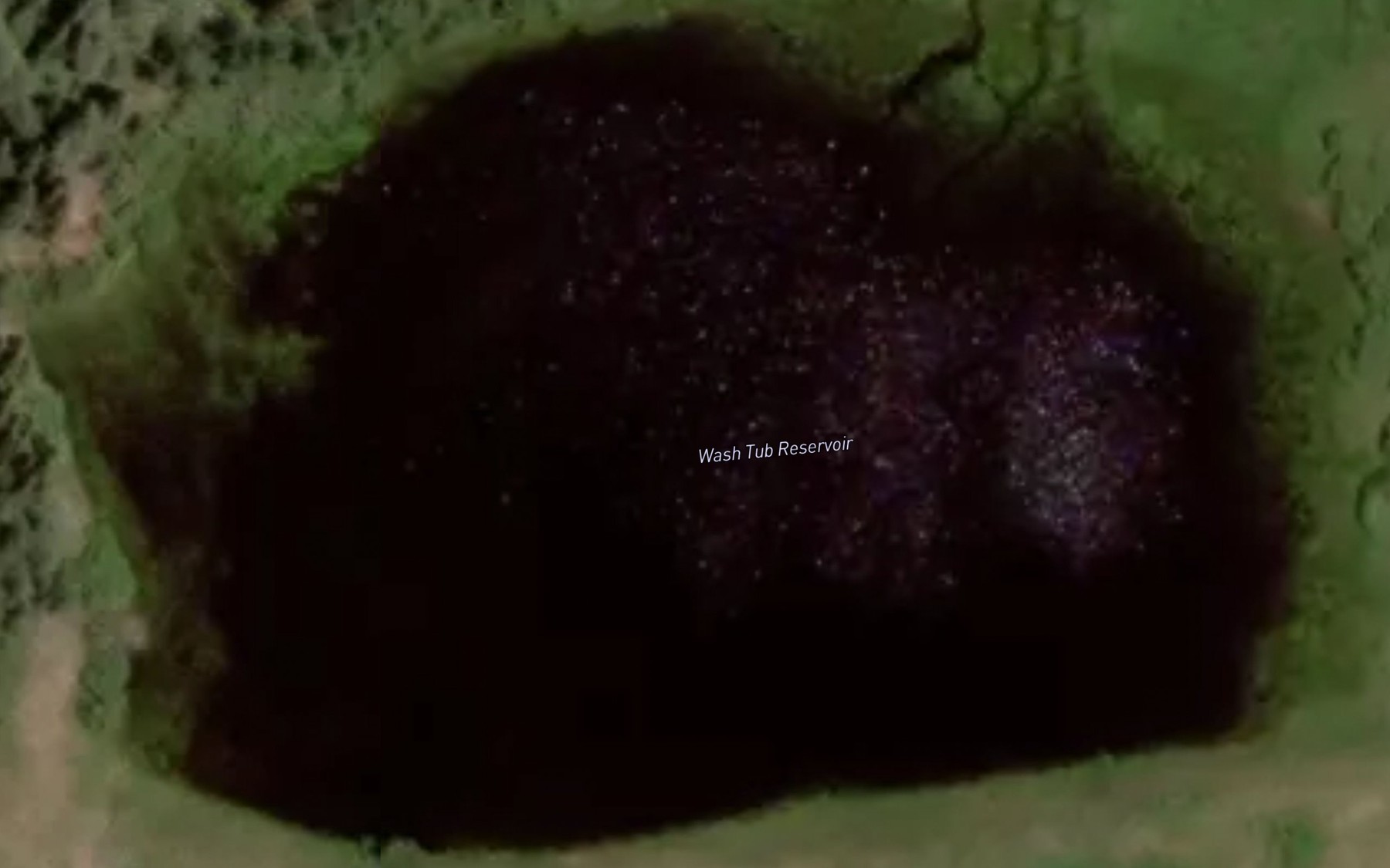 Satellite map of the Wash Tub Reservoir
