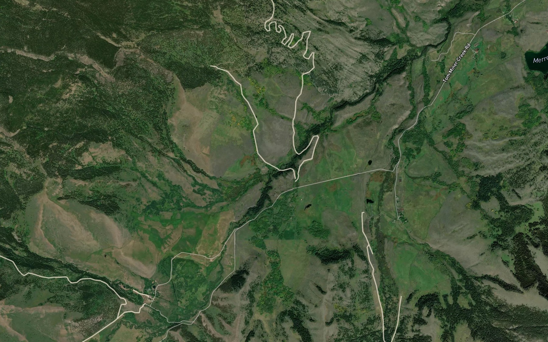 Satellite map of the Pine Creek