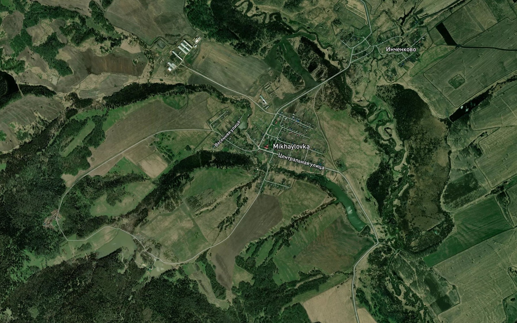 Satellite map of the Krivoy Incherep