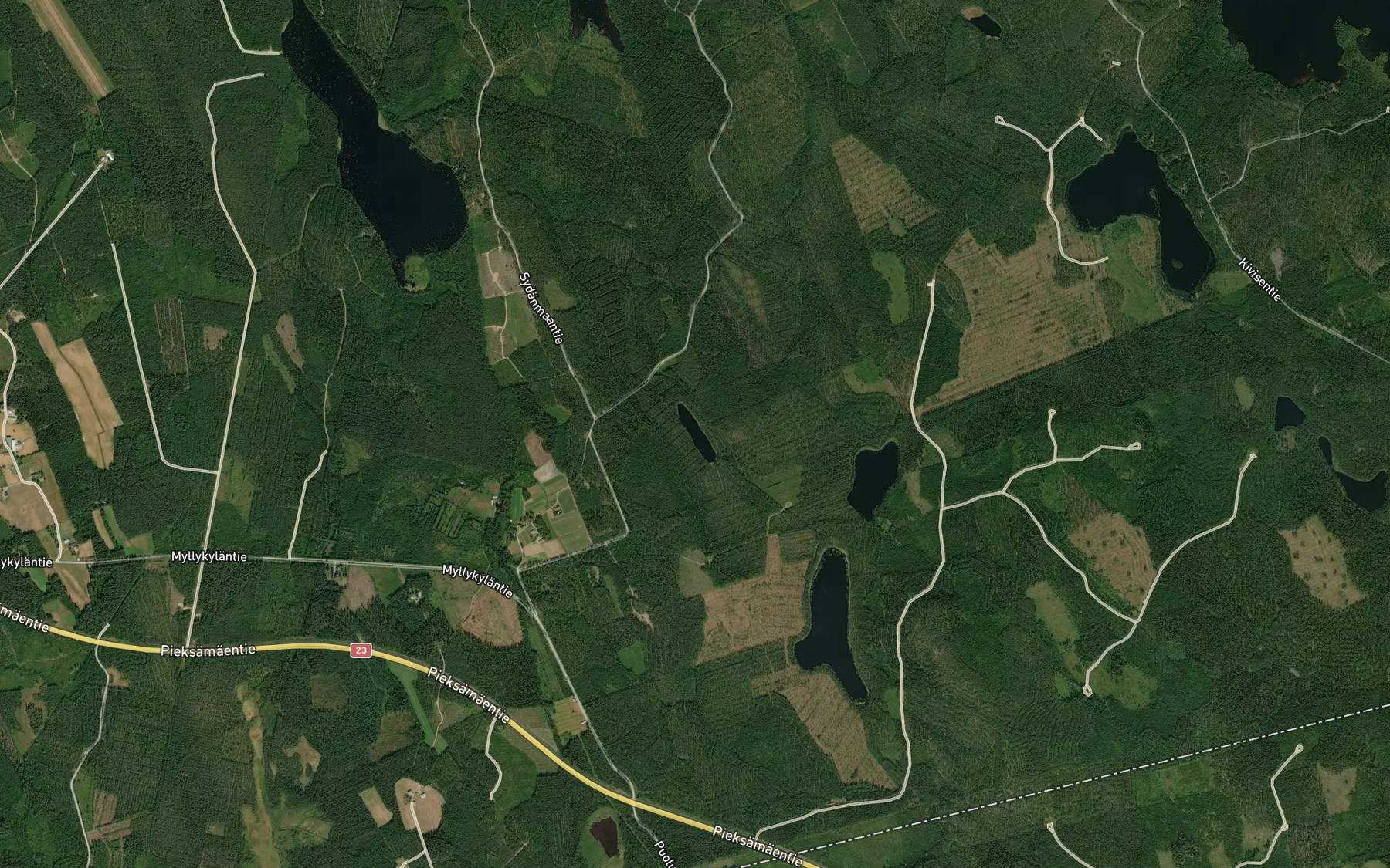 Satellite map of the Niittylampi