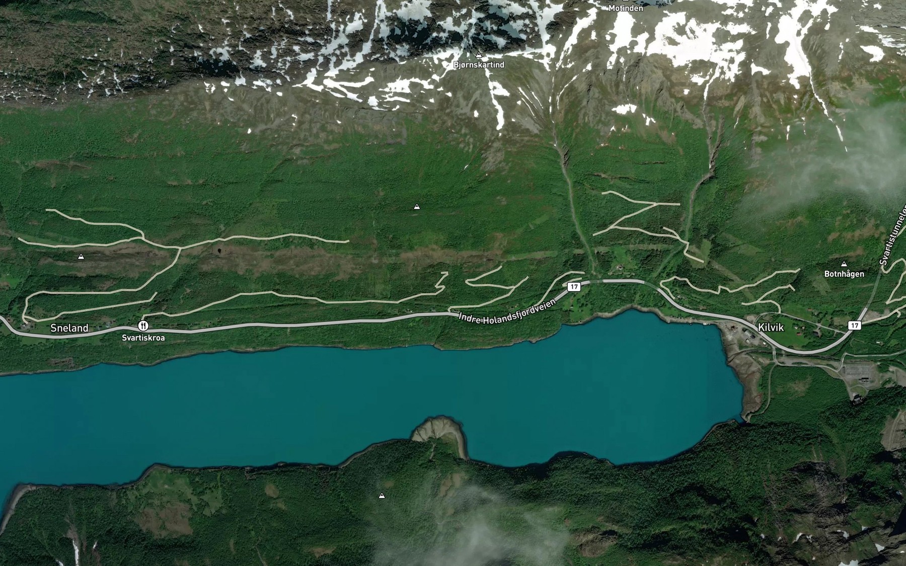 Satellite map of the Rebekken
