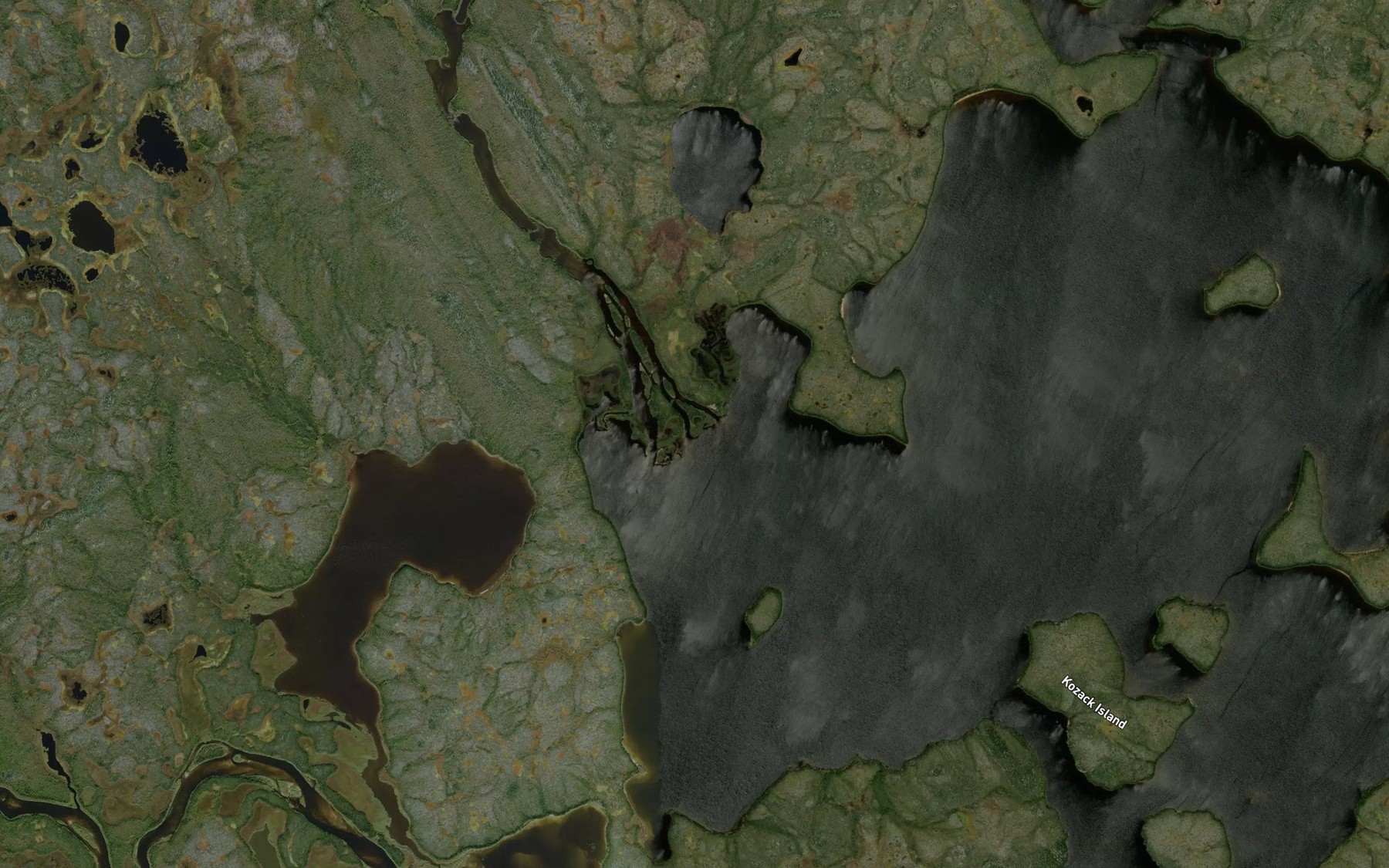 Satellite map of the Drift River