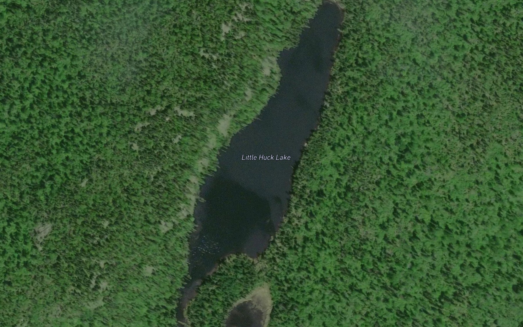 Satellite map of the Little Huck Lake