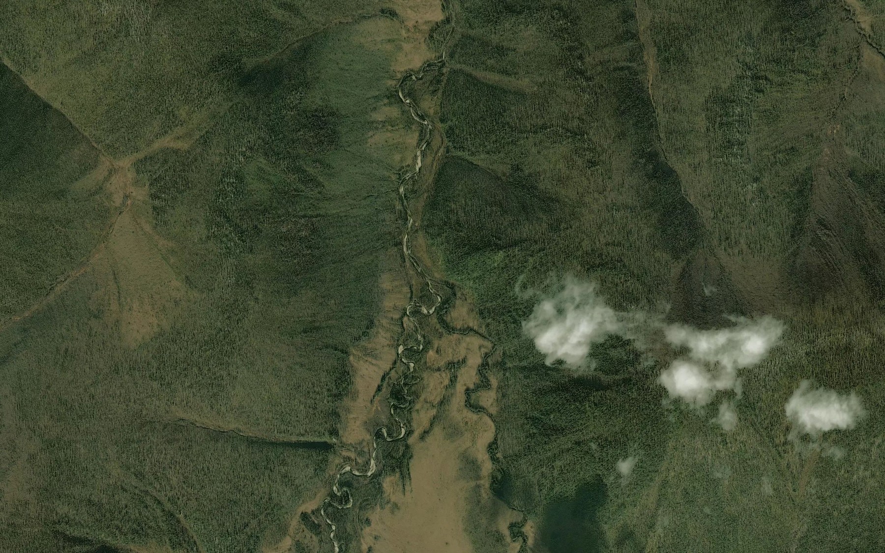 Satellite map of the Little Whiteman Creek