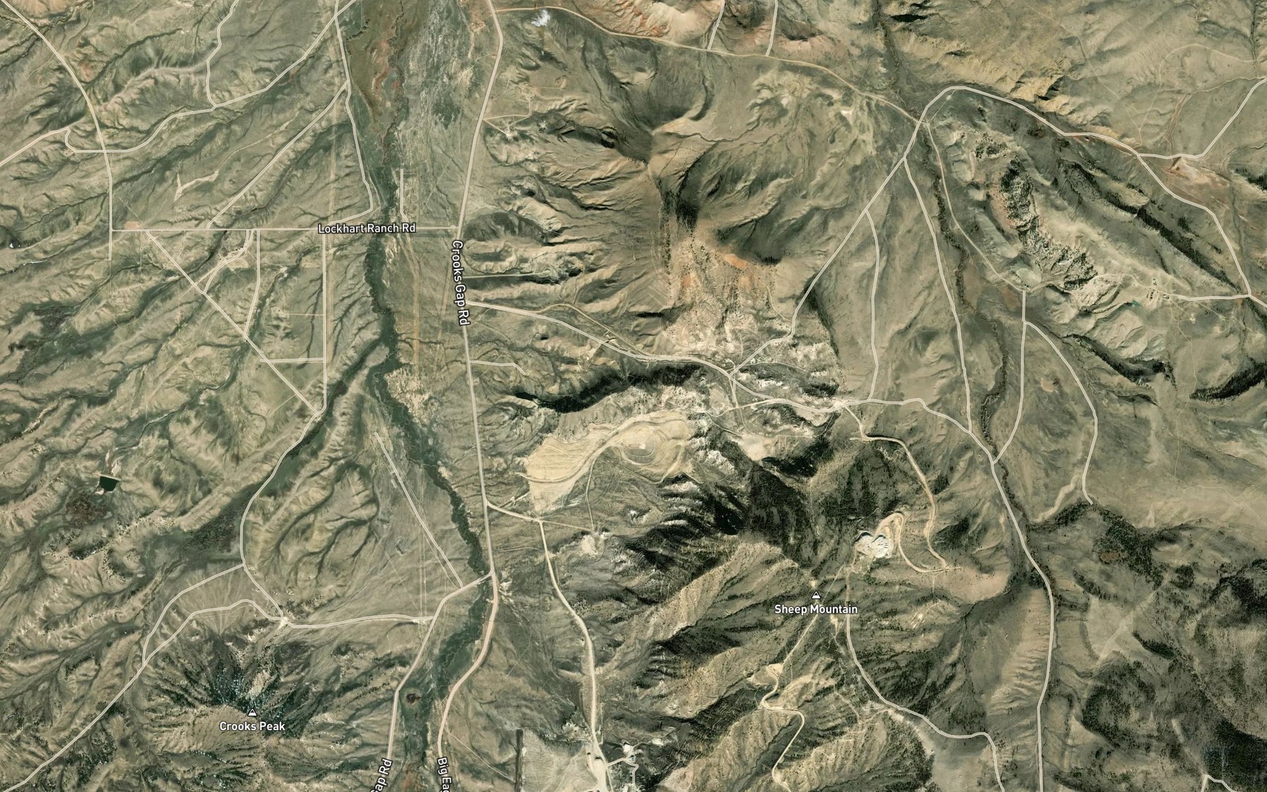 Satellite map of the Roberts Number 2 Reservoir