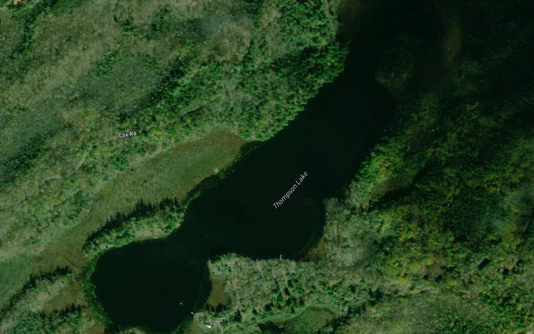 Satellite map of the Thompson Lake