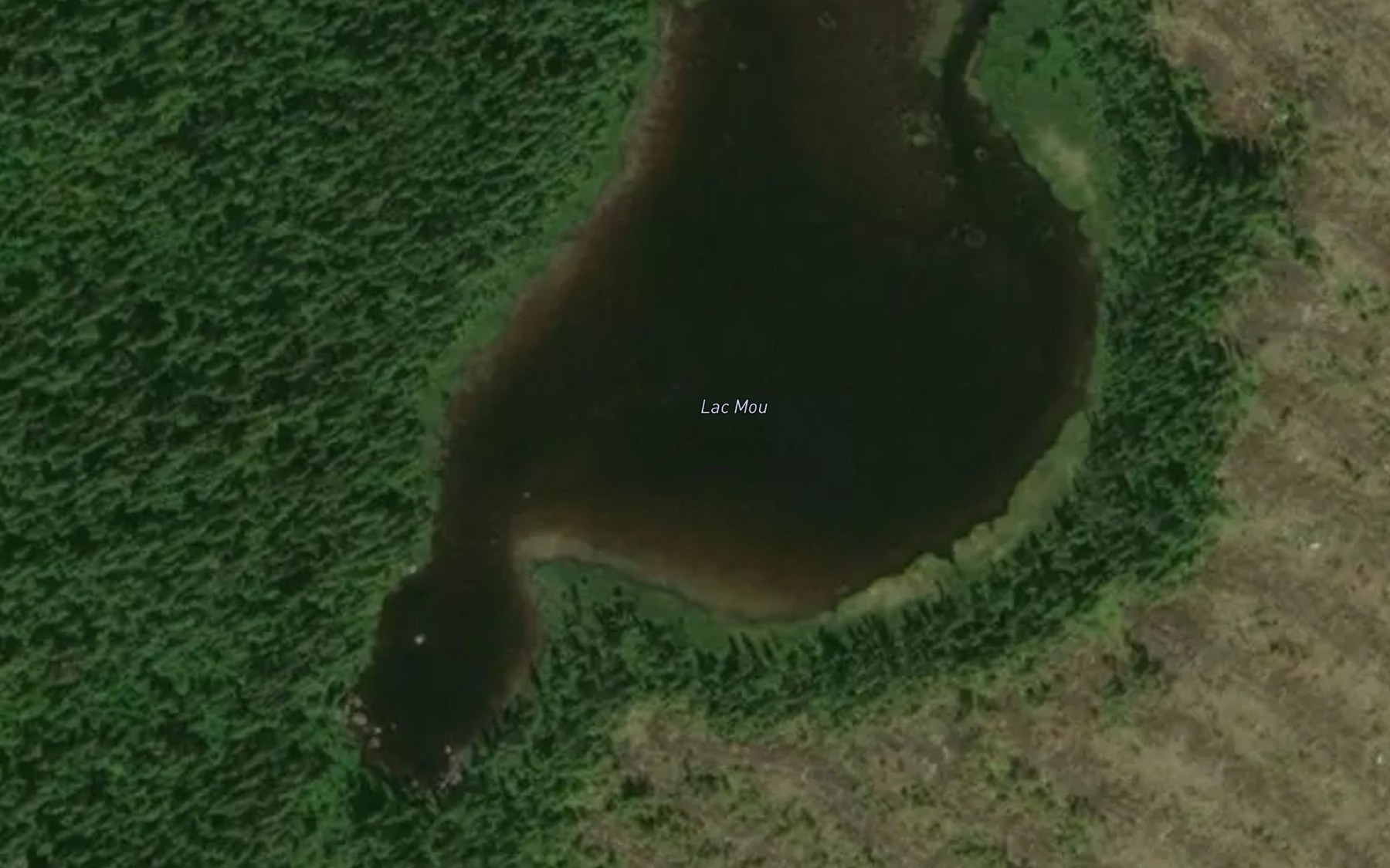 Satellite map of the Lac Mou