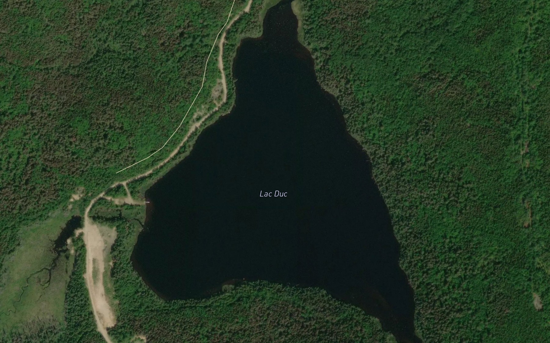 Satellite map of the Lac Duc