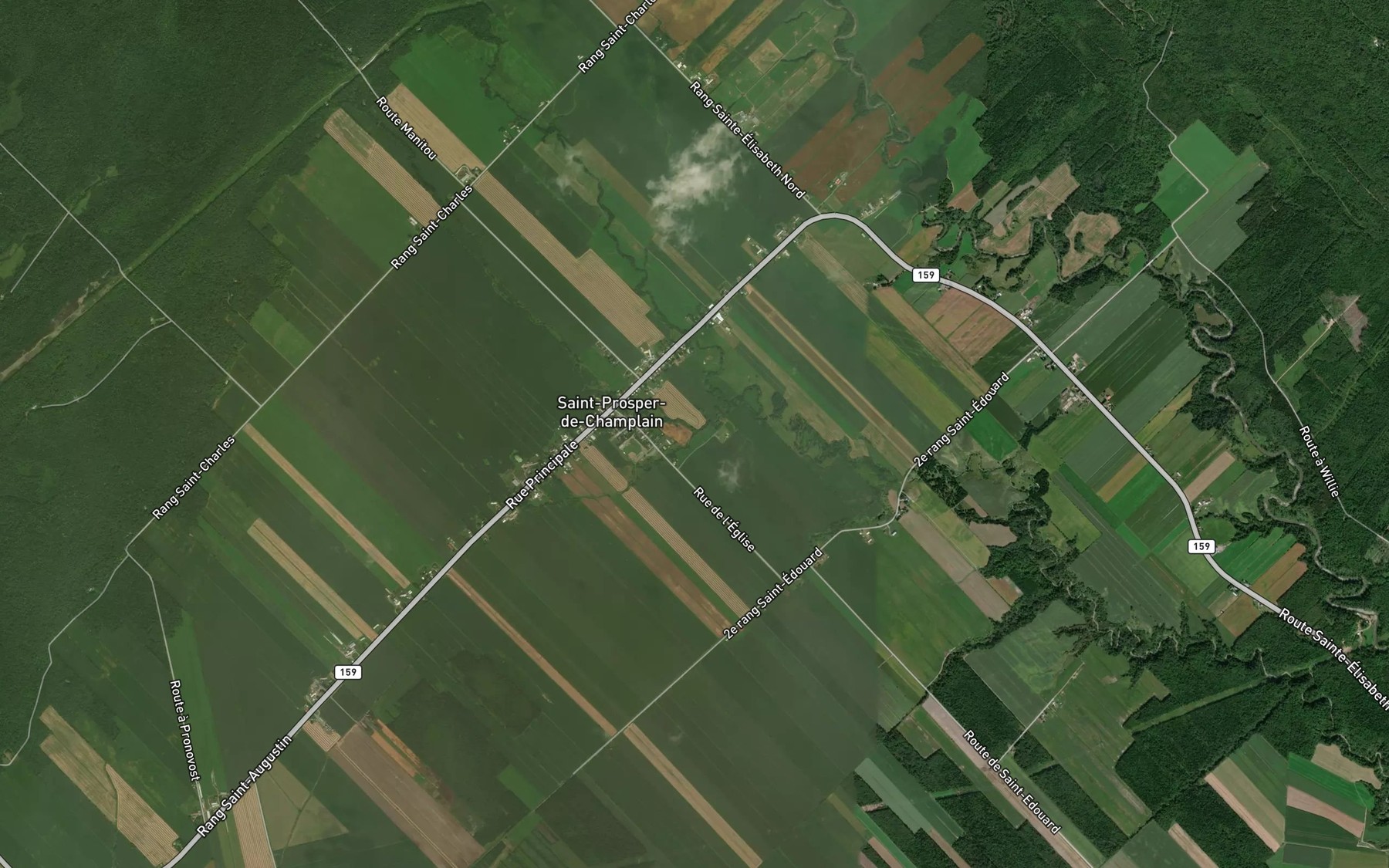 Satellite map of the Cours d'eau Trudel