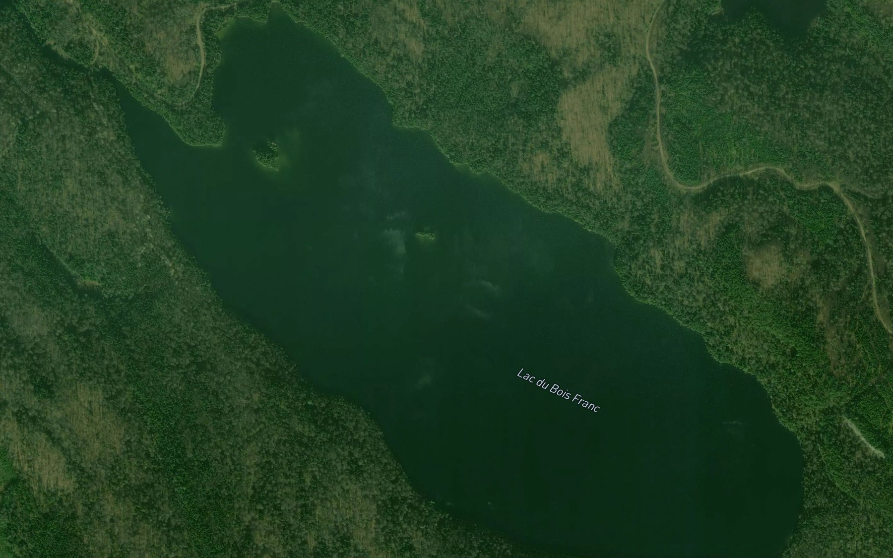 Satellite map of the Lac du Bois Franc