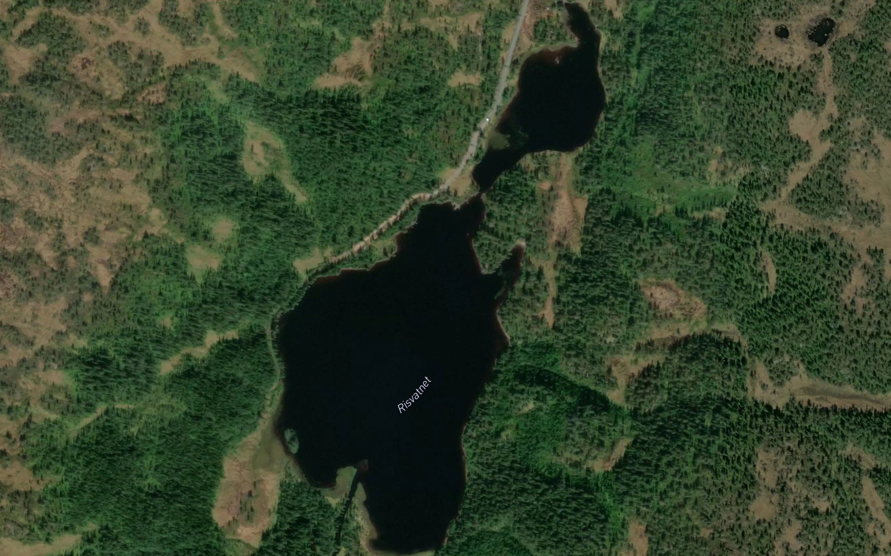 Satellite map of the Risvatnet
