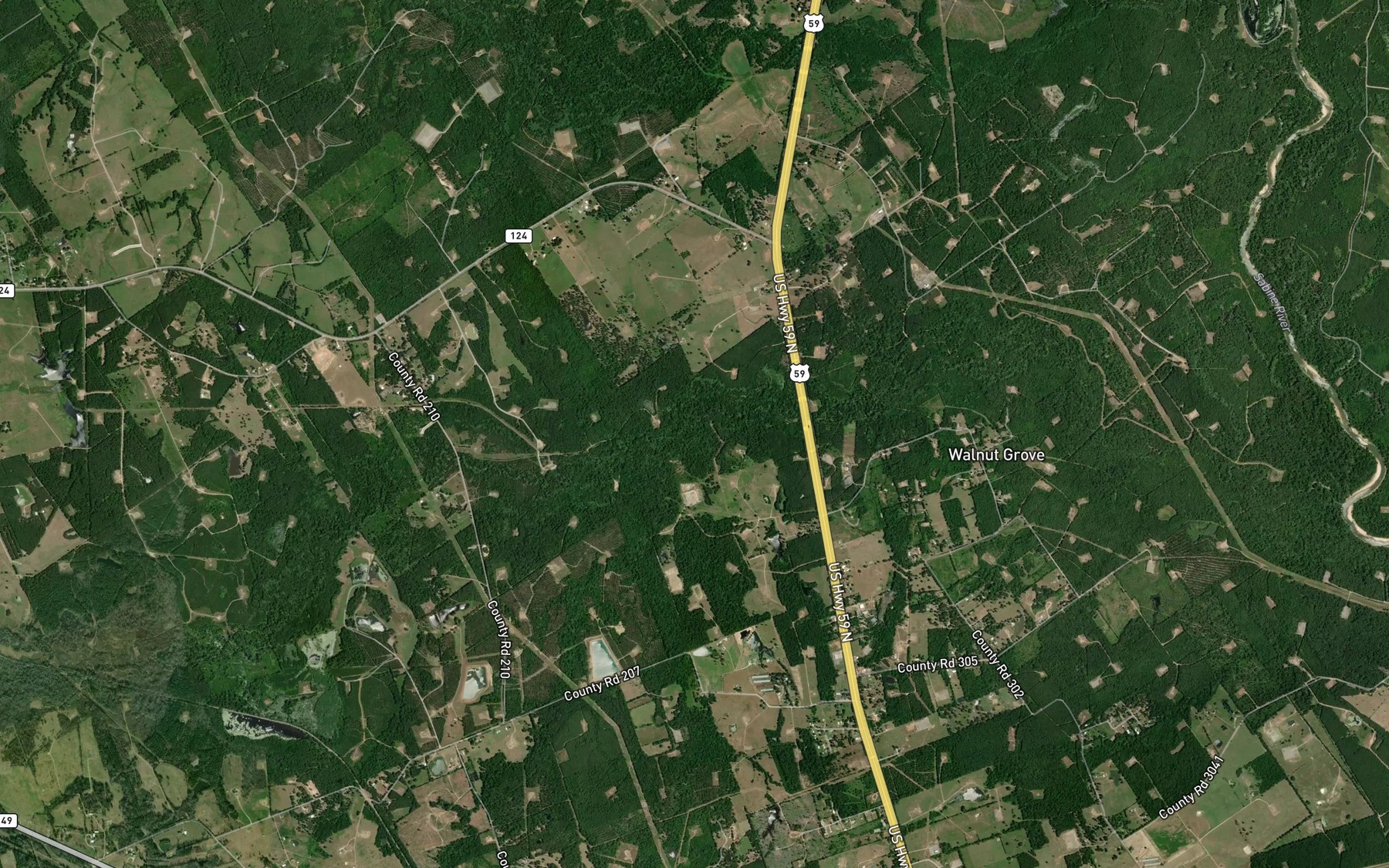 Satellite map of the Cox Branch