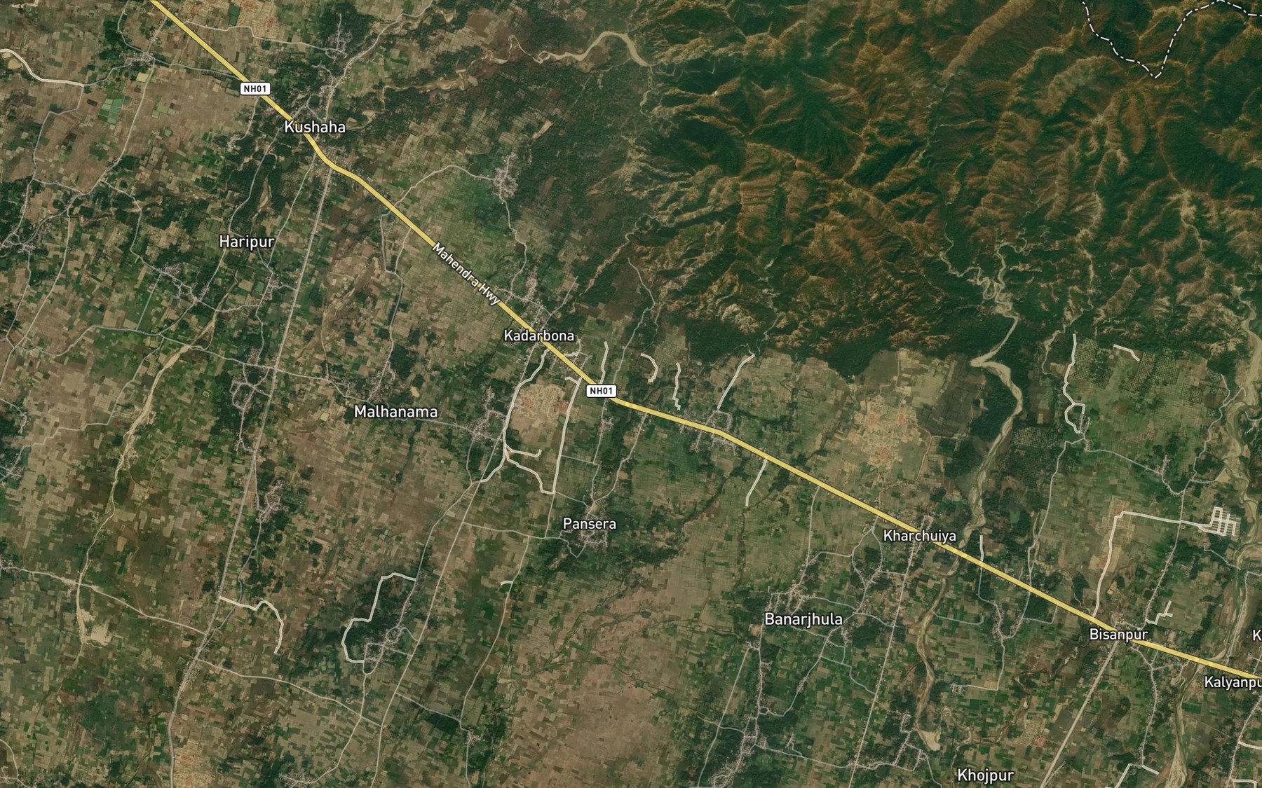 Satellite map of the Chitaha Khola