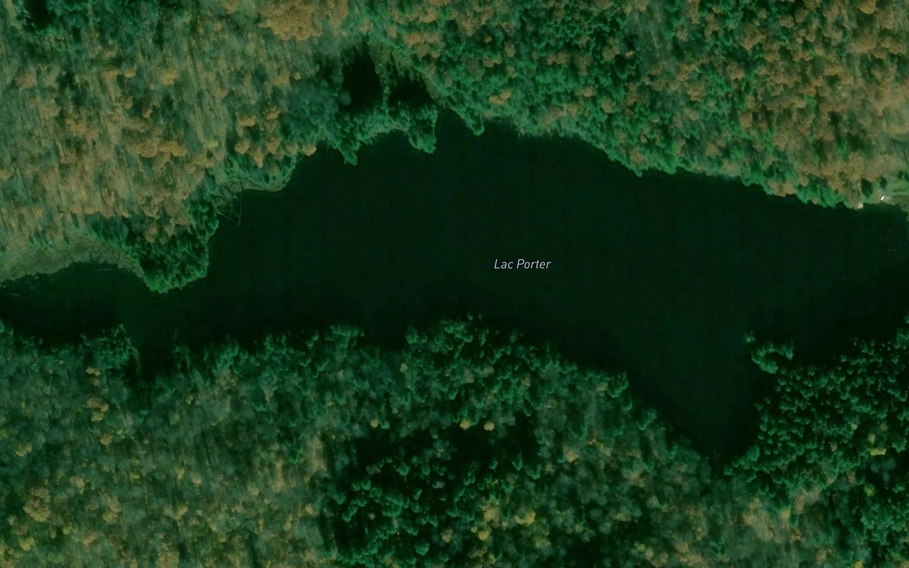 Satellite map of the Lac Porter
