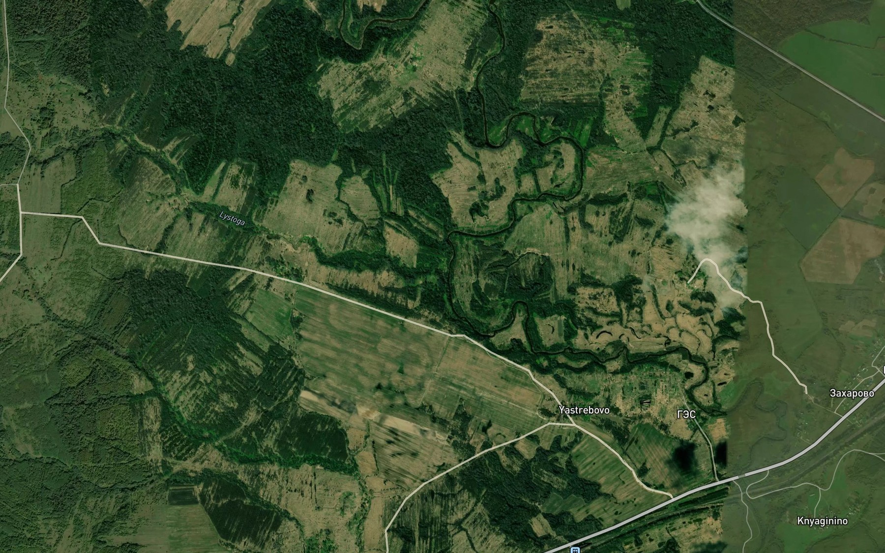 Satellite map of the Lystoga