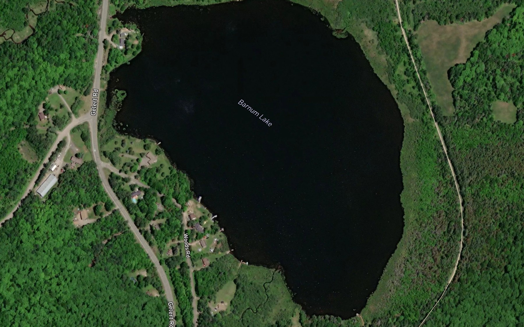 Satellite map of the Barnum Lake