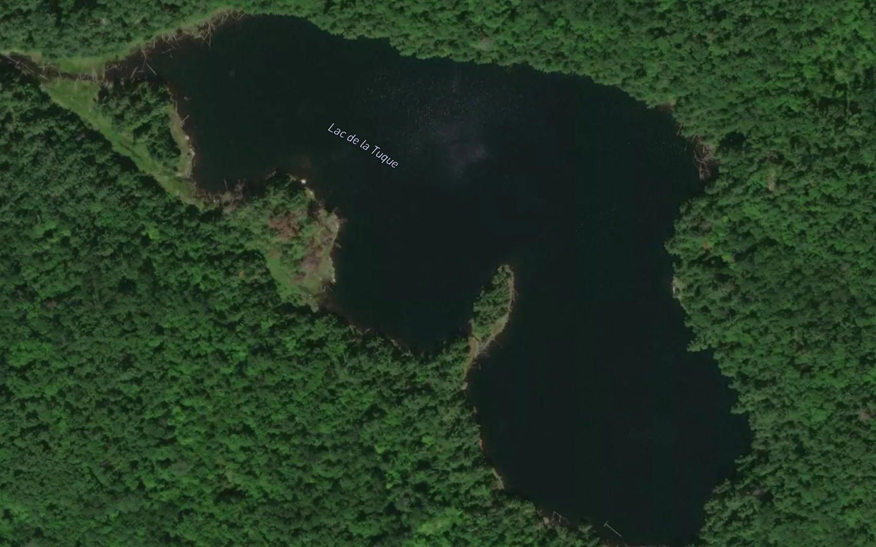 Satellite map of the Lac de la Tuque