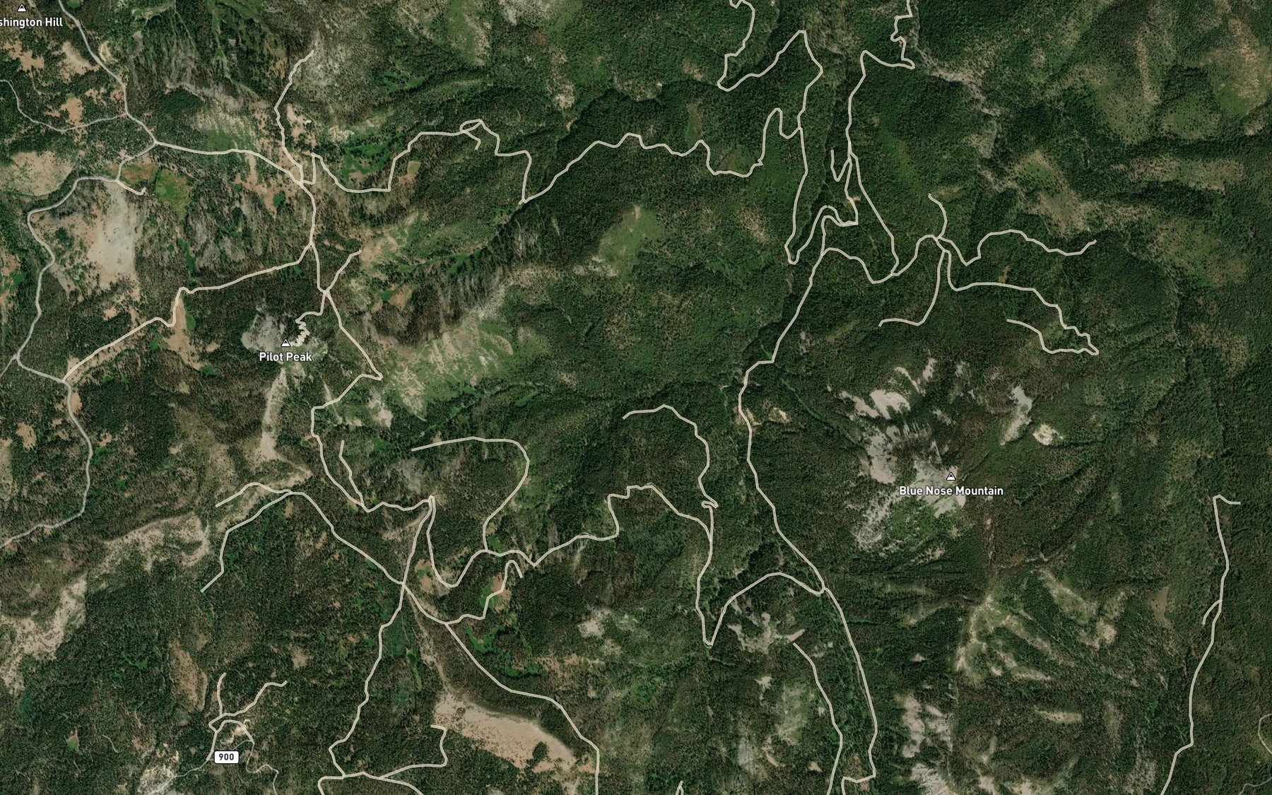 Satellite map of the Bunker Hill Creek